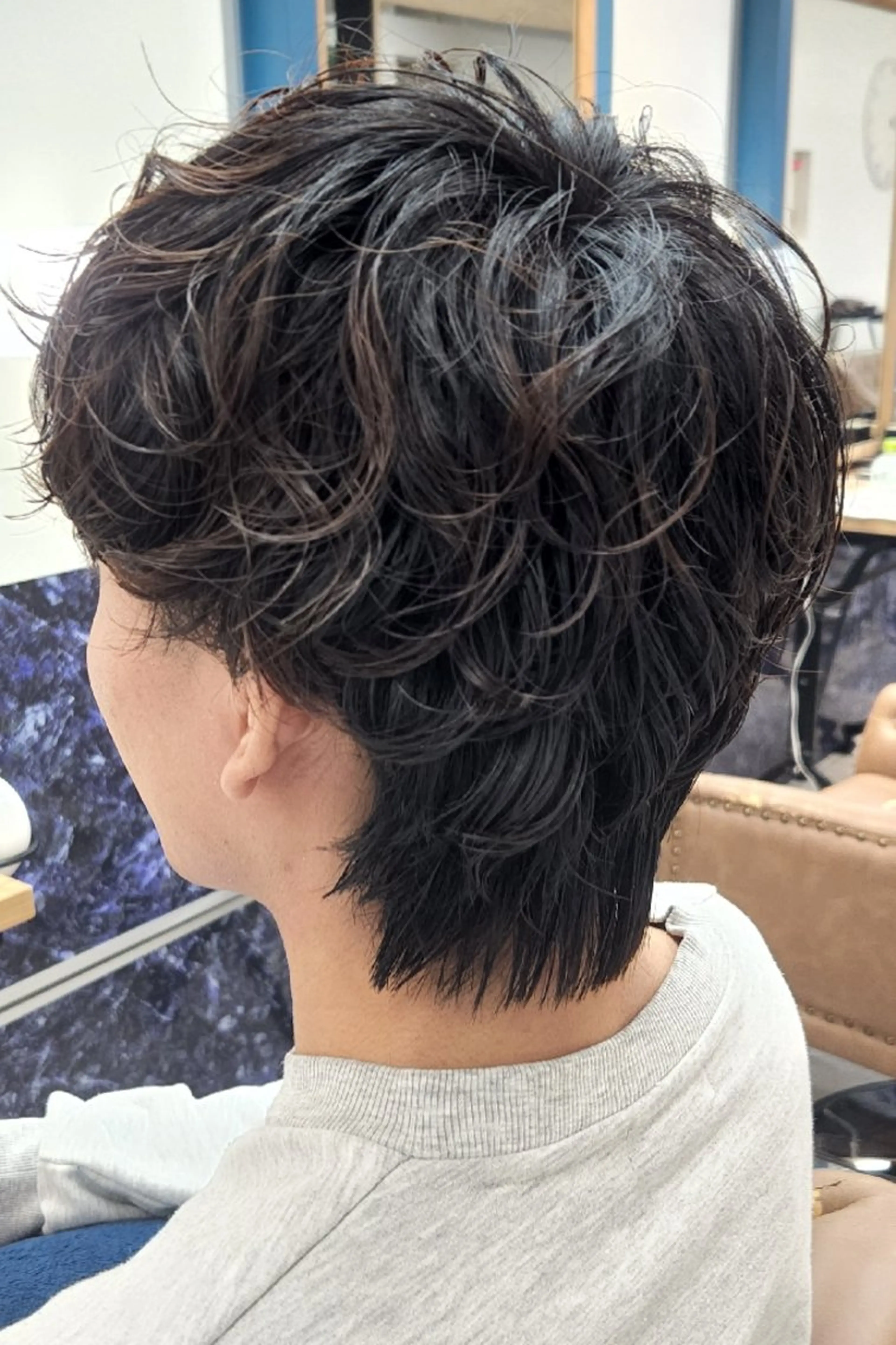 ショート パーマ メンズ マッシュウルフ マッシュ メンズパーマ メンズウルフカット ウルフカット 🌟あかり🌟 #Sign hairのヘアスタイル