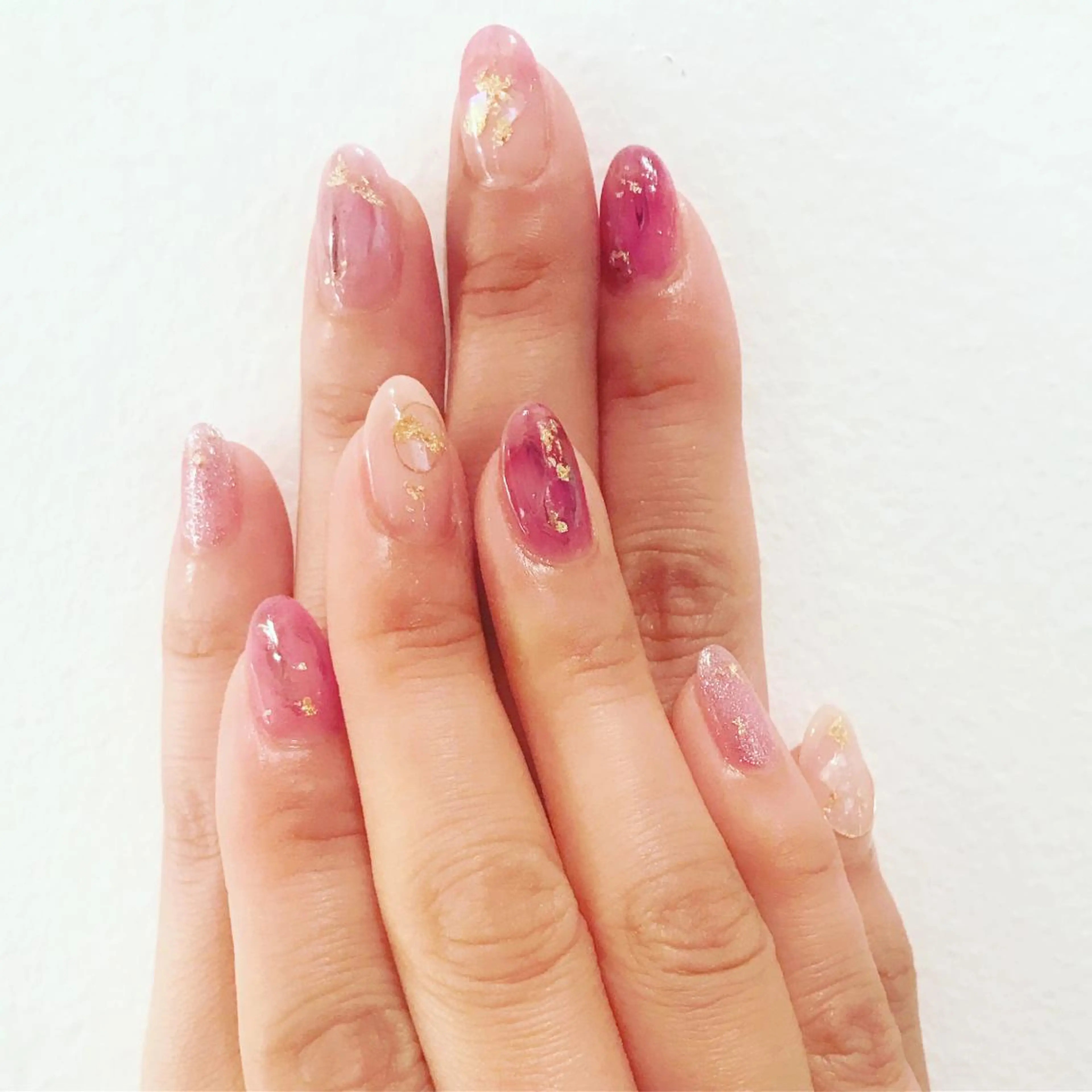 ネイル ニュアンスネイル ピンク パープル Picasso nailのネイルデザイン
