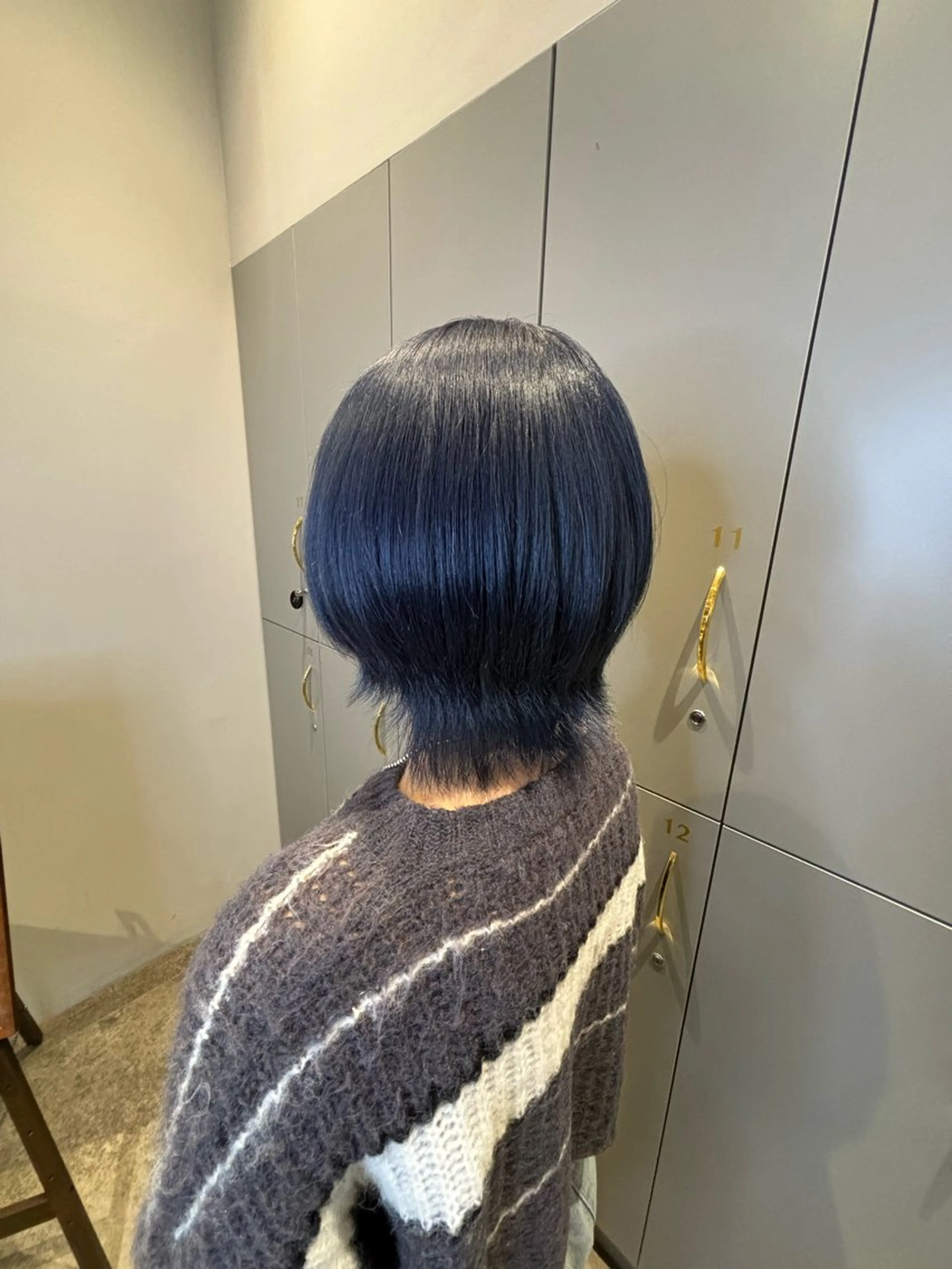 ミディアム カラー ブリーチ グレージュ アイスグレージュ 松永 らりっさのヘアスタイル
