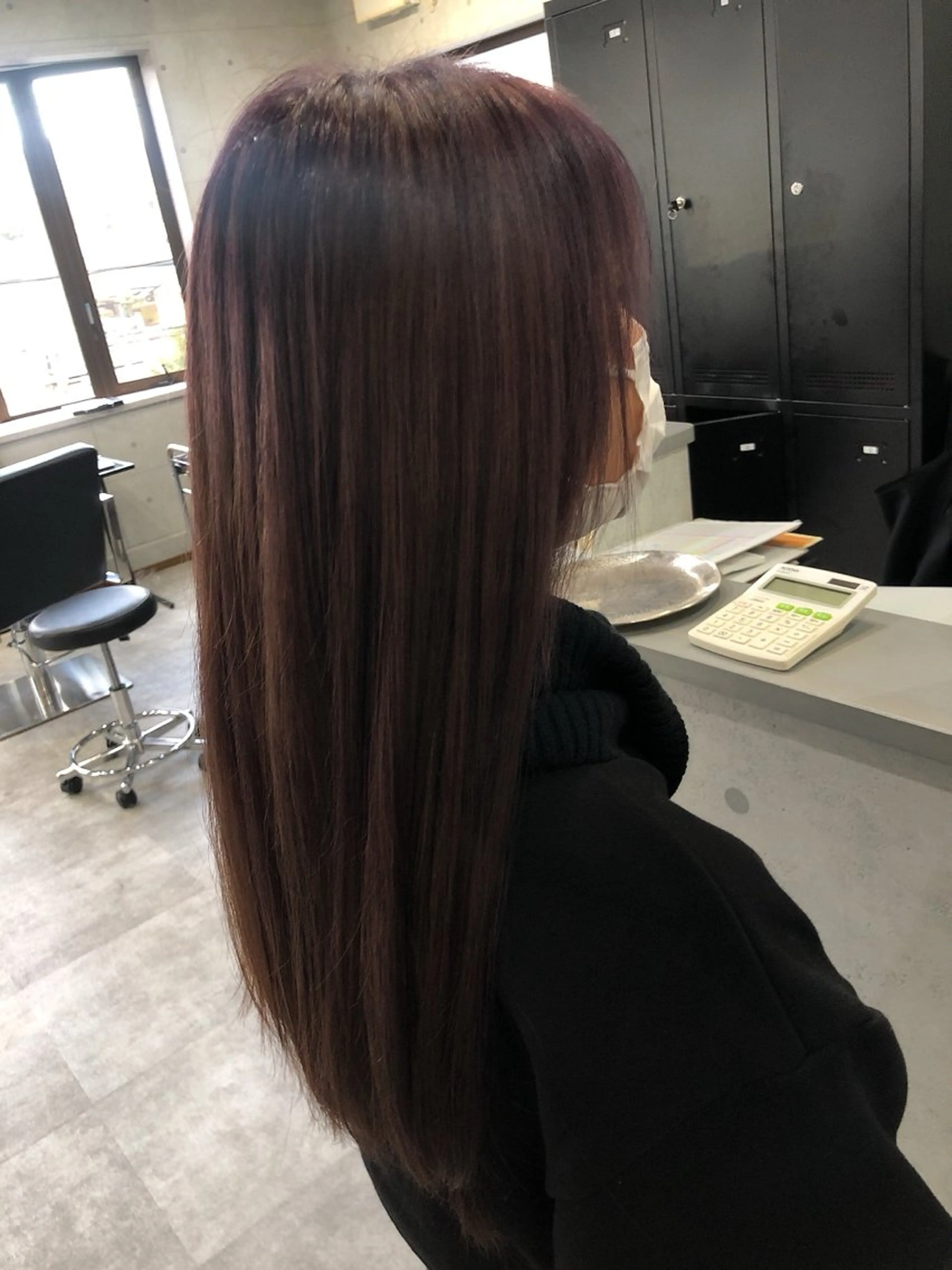 セミロング ボブ くびれヘア くせ毛 髪質改善 切りっぱなしロブ トリートメント REVE所属・REVE 【外国人風カラー】のヘアスタイル