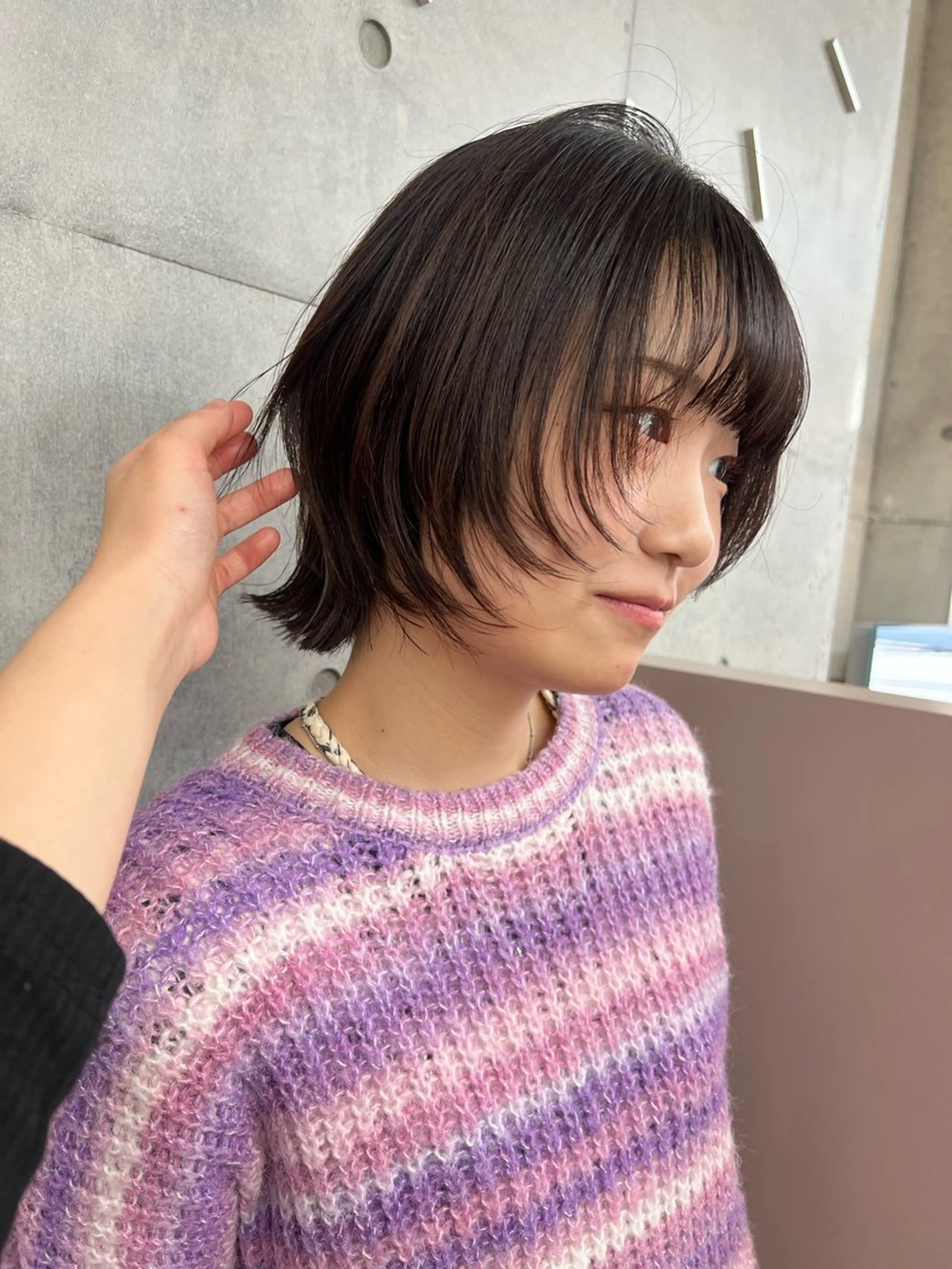 ミディアム レイヤーカット カット ヘアカラー カコ♡ ボブ ヘアアレンジのヘアスタイル