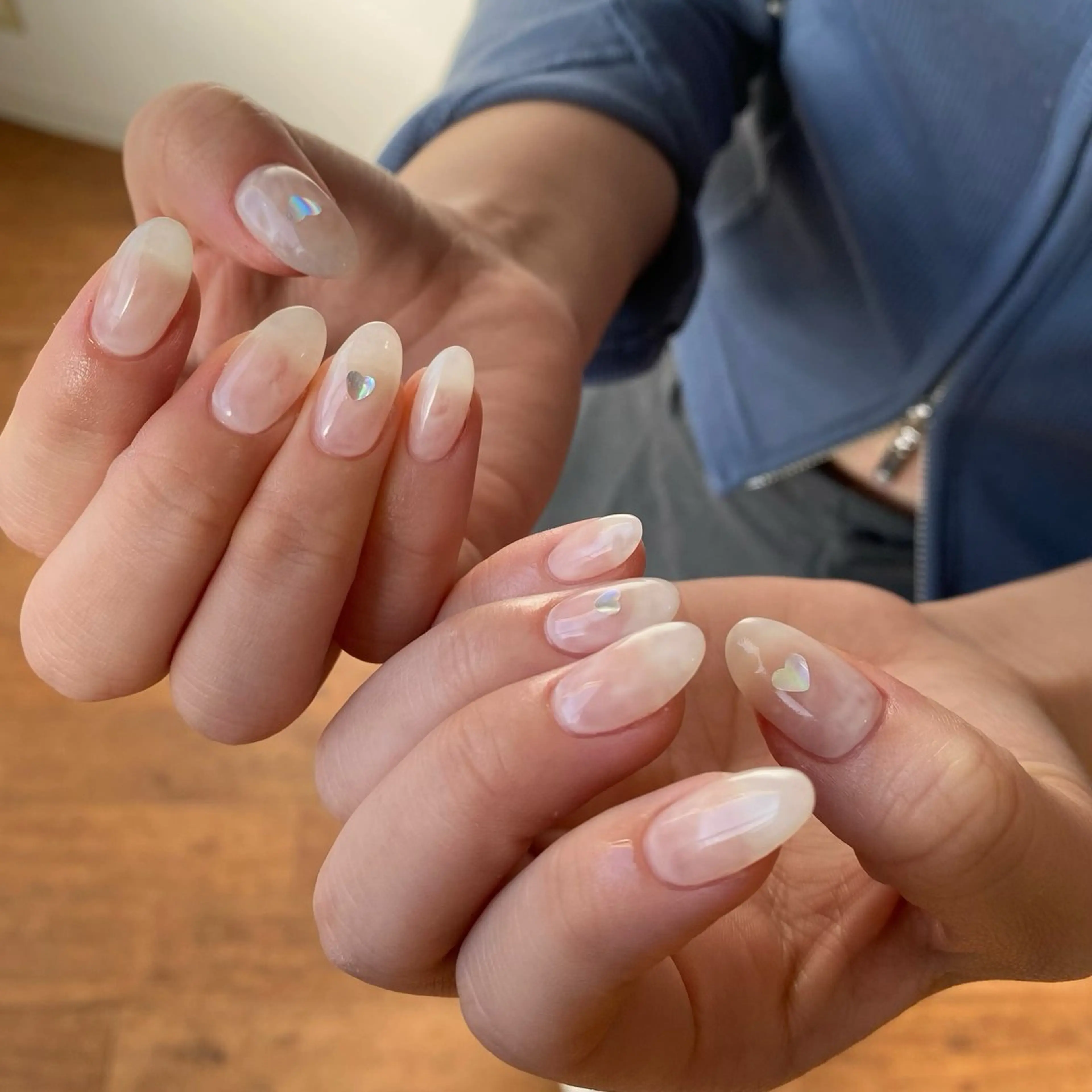 ネイル ハート ハンドネイル to.所属・to nailのネイルデザイン