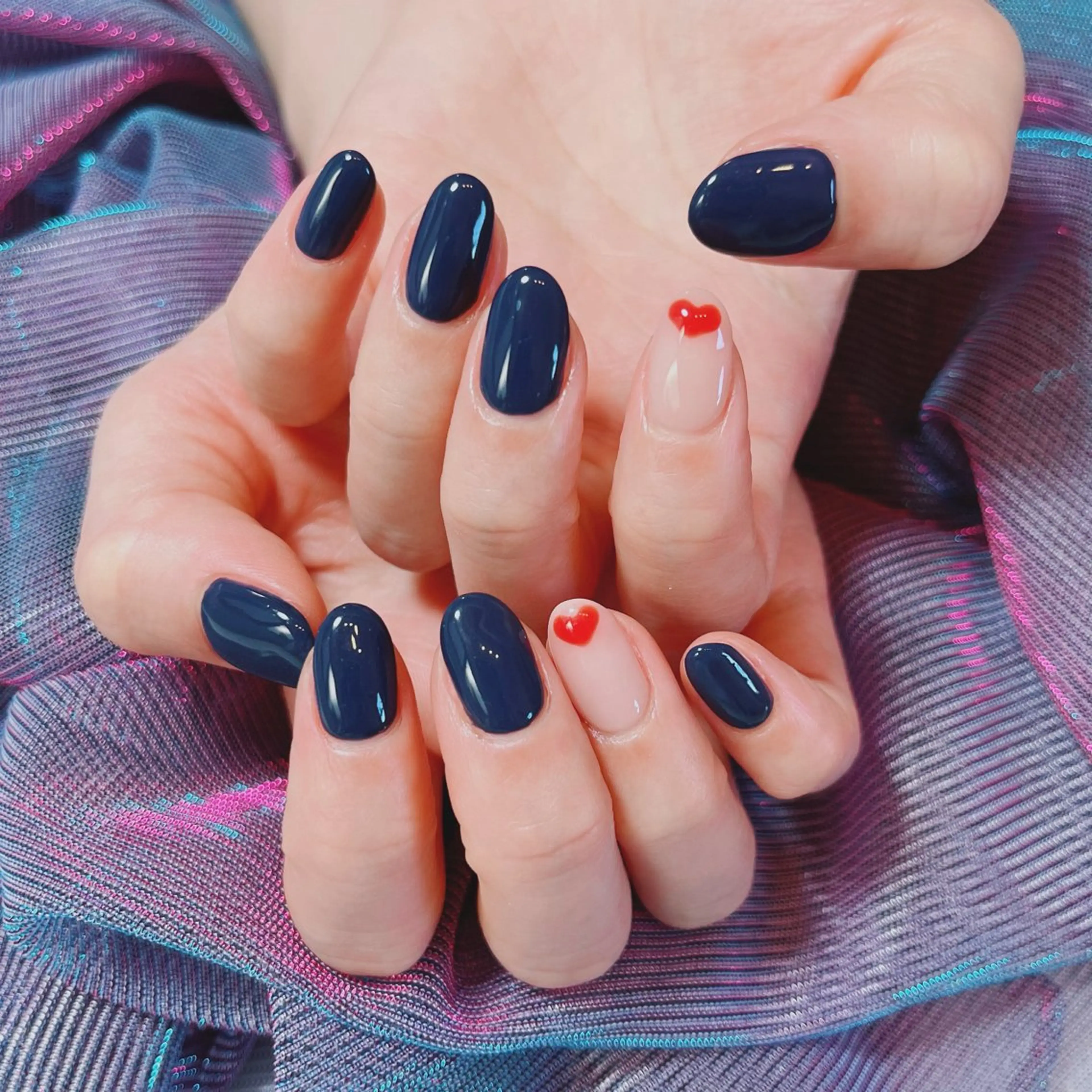 ネイル ネイビー ハンドネイル ruirui.naildesign所属・RUI ☆のネイルデザイン