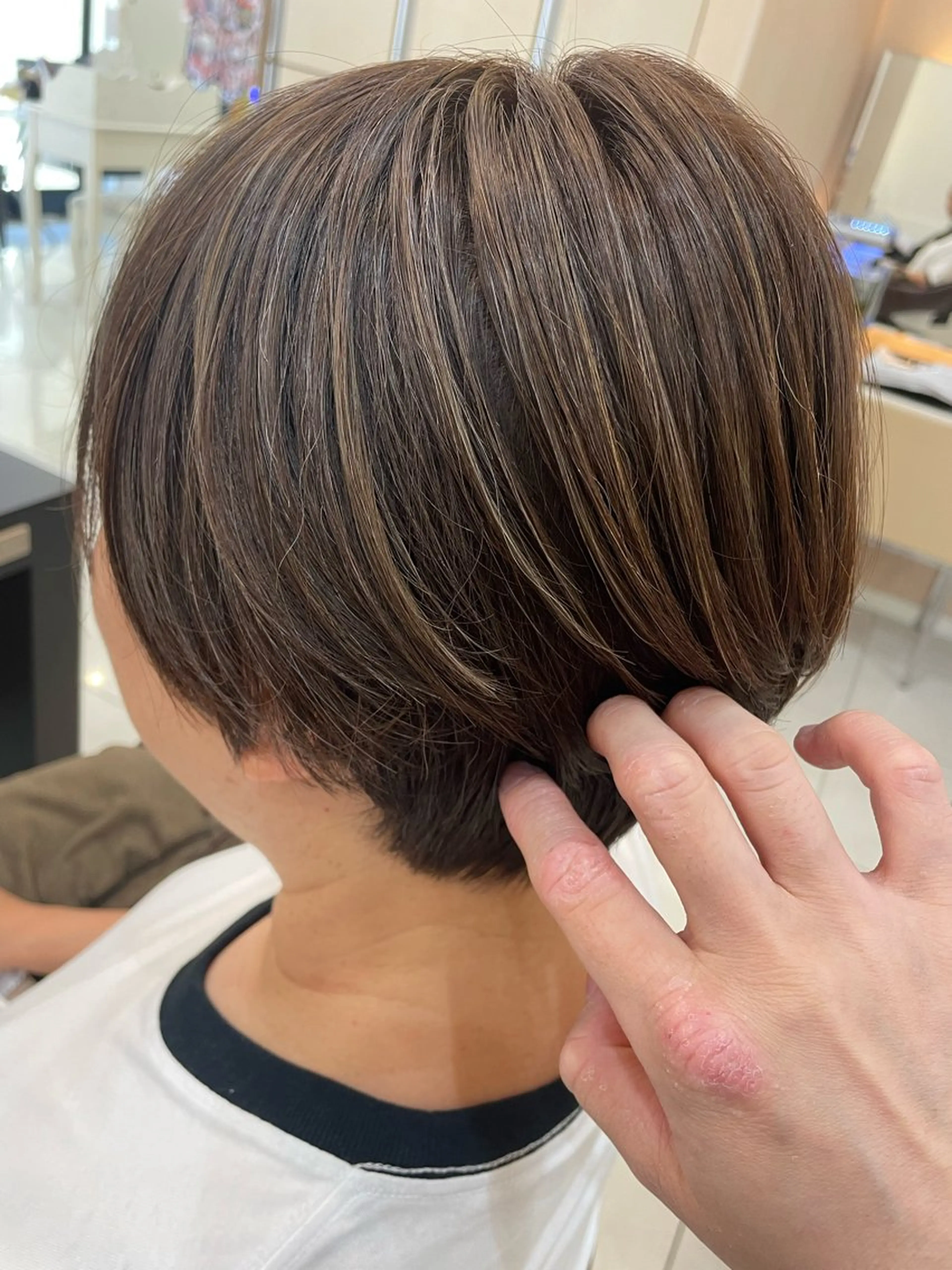ショート カラー ヘアカラー トリートメント リリー /Men's/パーマのヘアスタイル