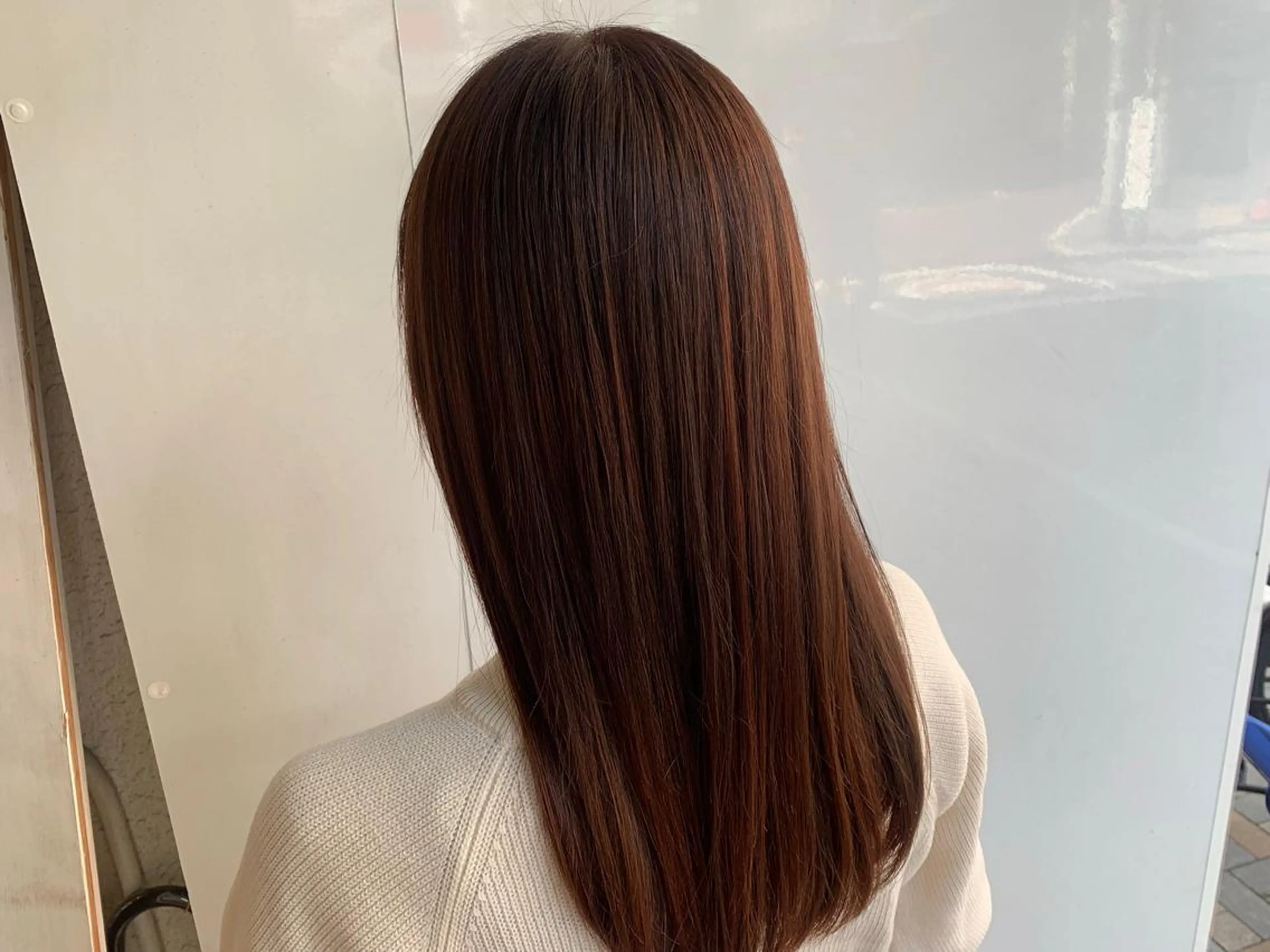 ロング カラー カット ヘアカラー あべ ゆうかのヘアスタイル