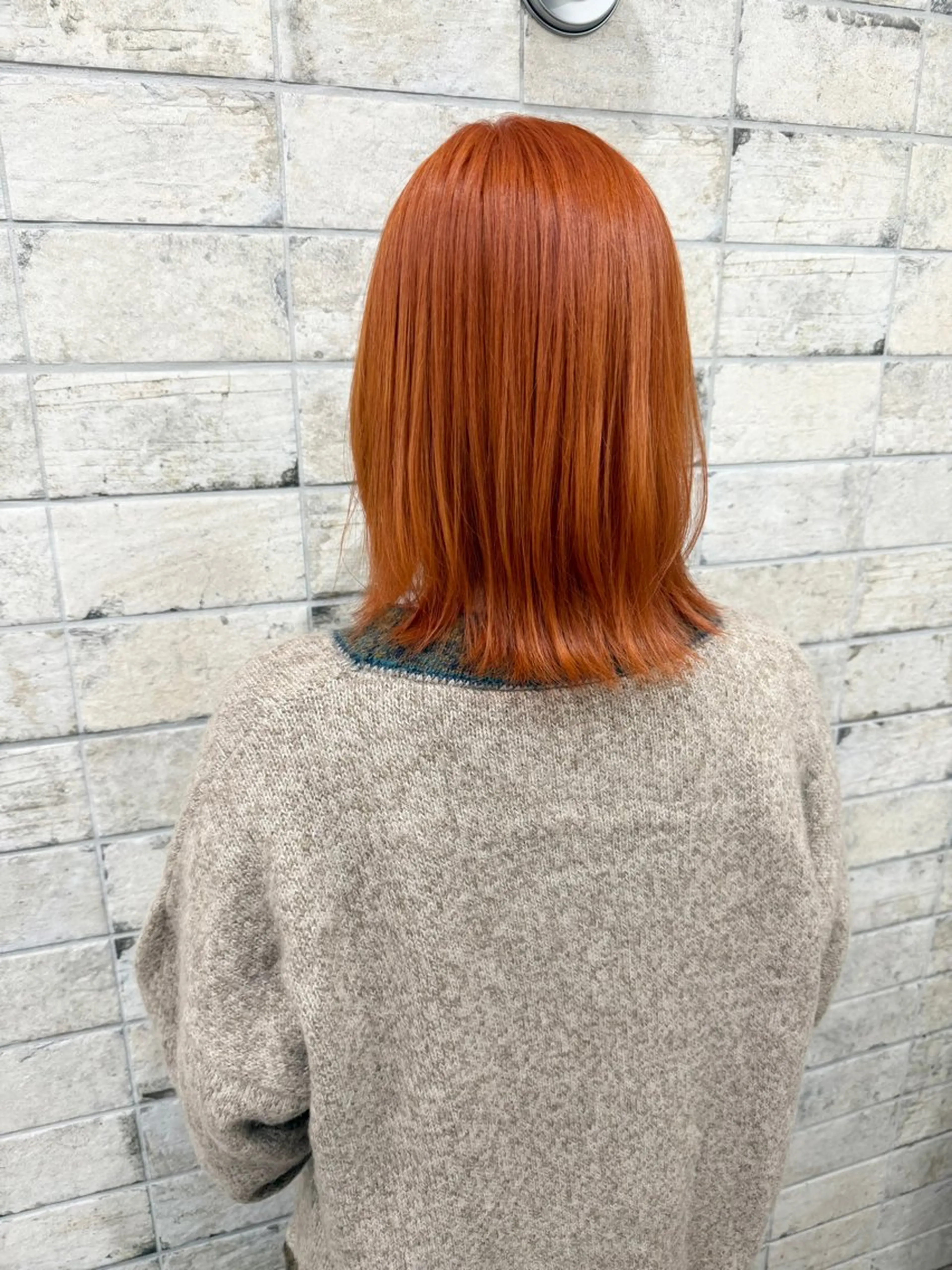 ミディアム カラー オレンジ カット ヘアカラー 店長 奈須 雄紀のヘアスタイル