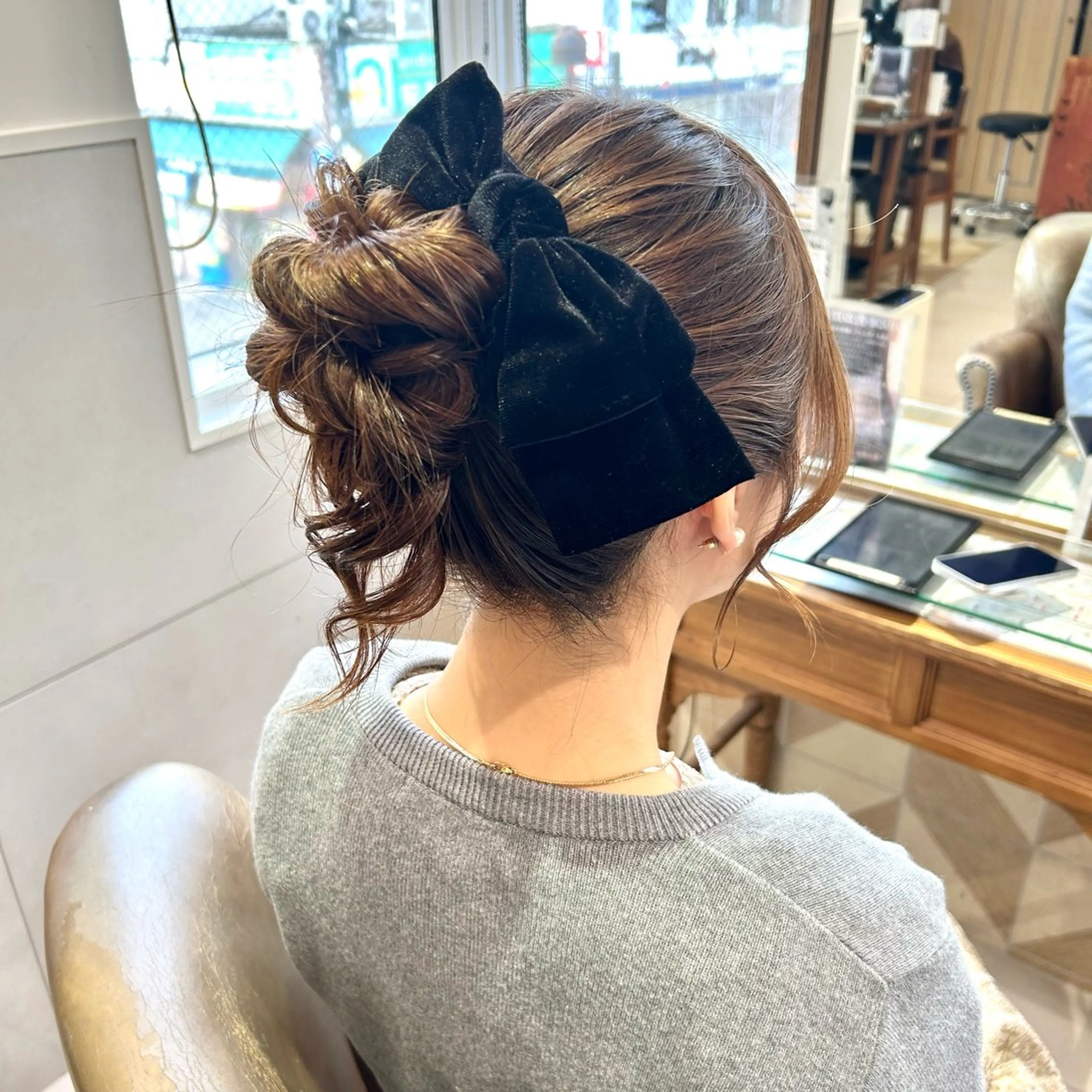 セミロング カラー ヘアアレンジ ヘアセット 吉水 彩乃 /ボブ/透明感カラーのヘアスタイル