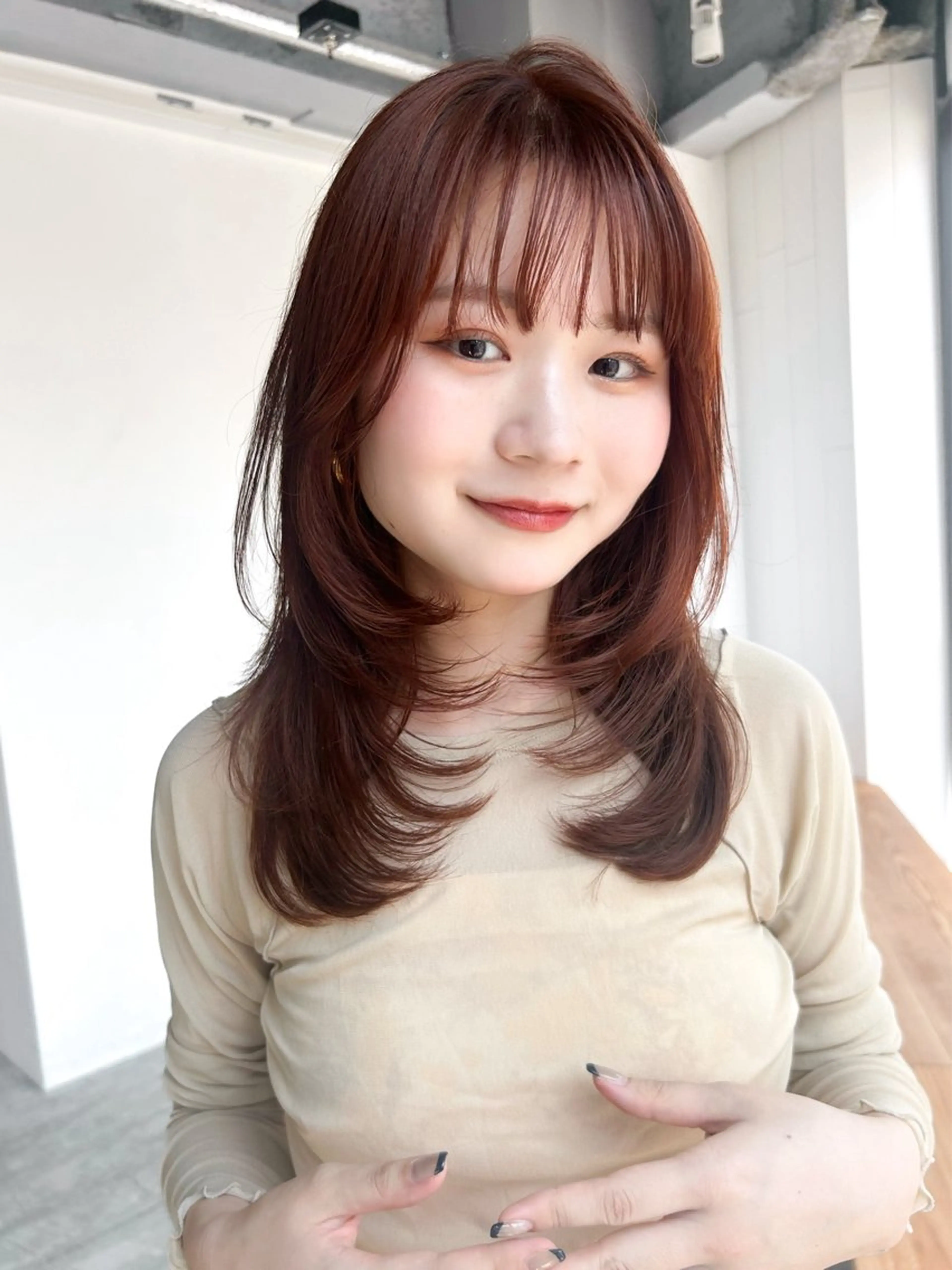 ミディアム 🧸レイヤー/ ボブ/あいり　🤎のヘアスタイル