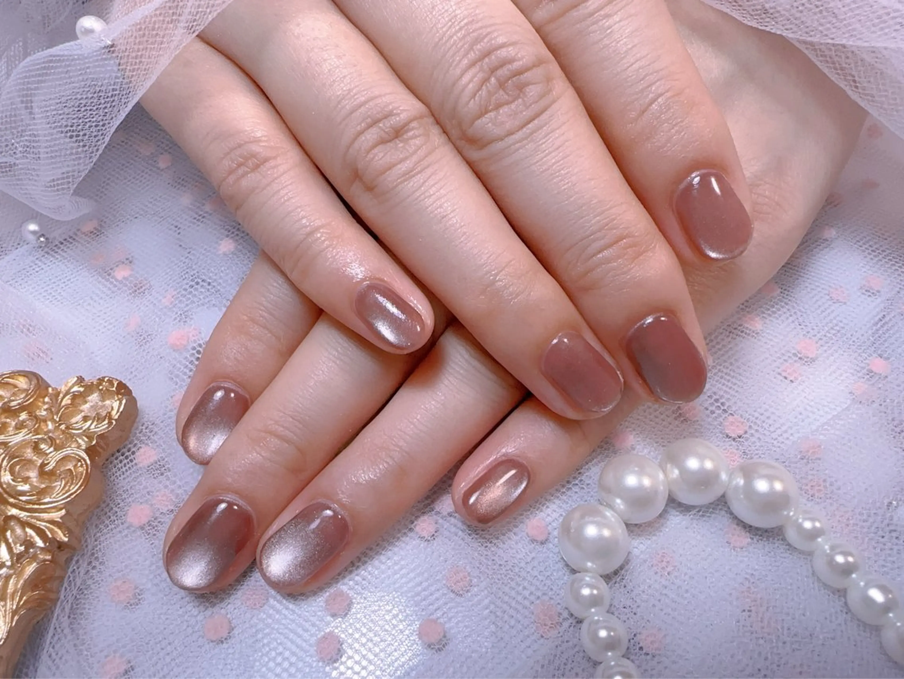 ネイル オーロラネイル フットネイル 韓国ネイル ラメ(グリッター) ラメグラデーション ハンドネイル Belle nail salon 新小岩のネイルデザイン