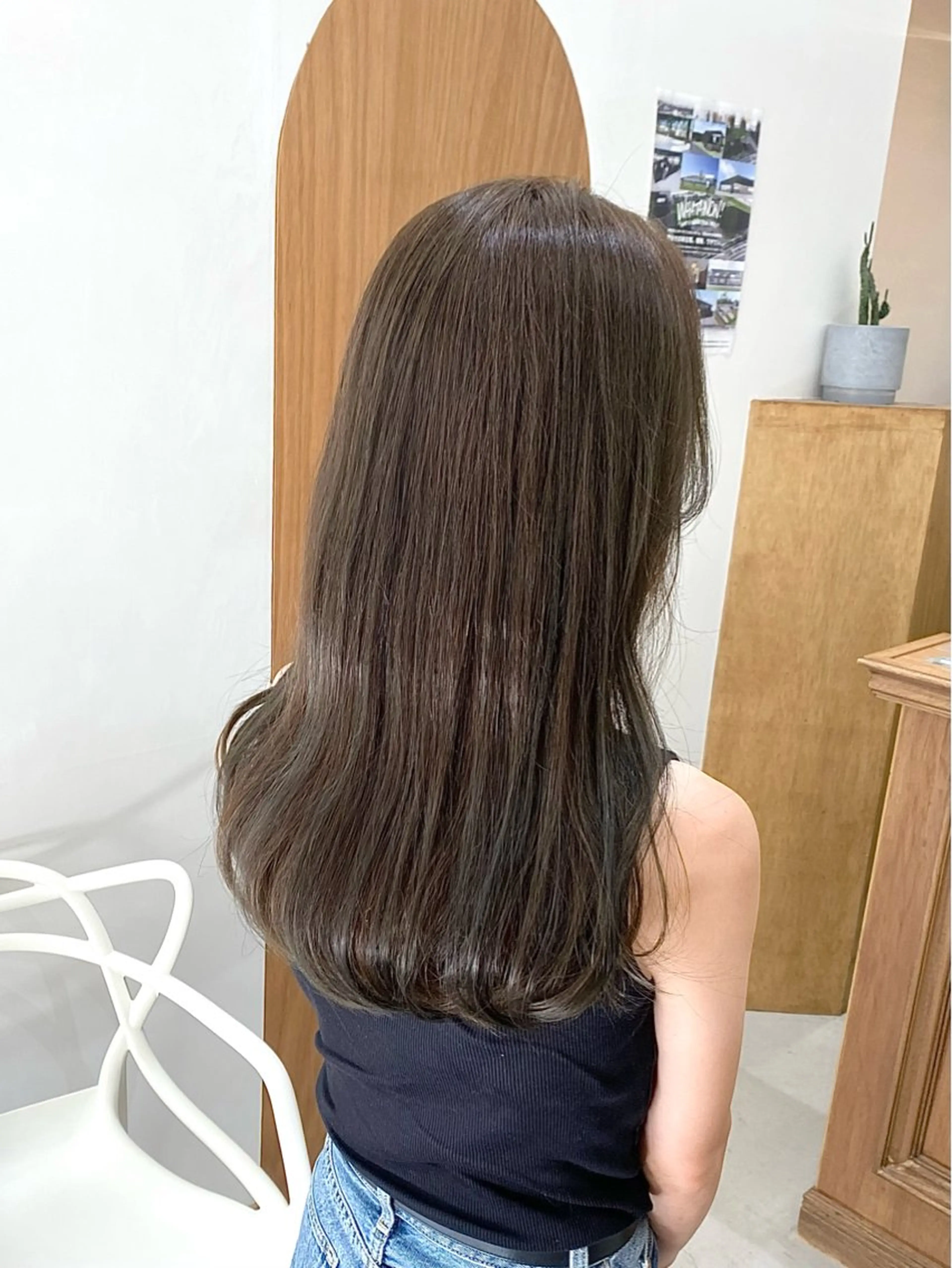 セミロング カラー ヘアアレンジ ハル🌸柔色/ ブリーチなし/艶髪のヘアスタイル