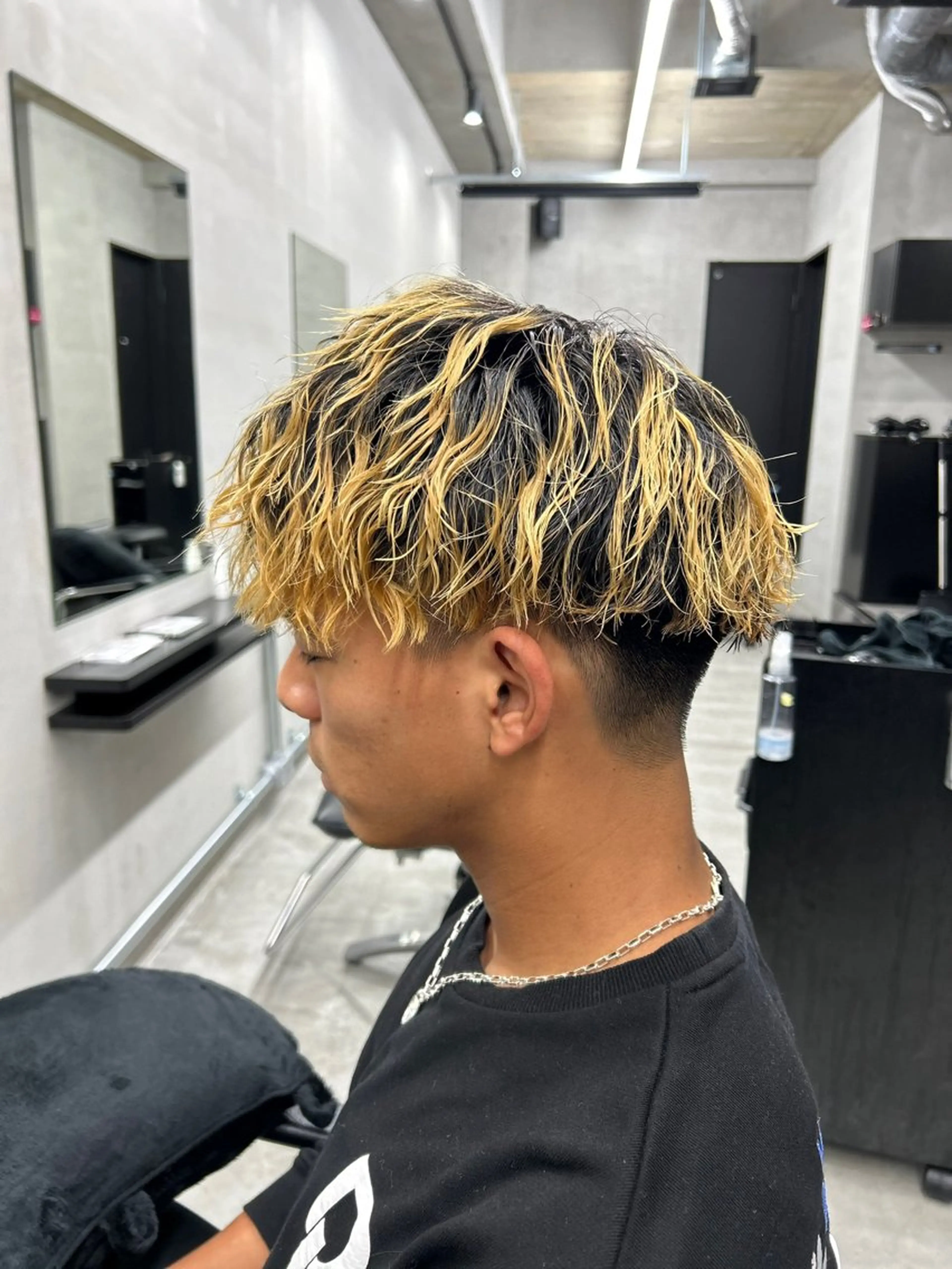 ショート カラー パーマ メンズ カット パーマ 大和田 玲円/メンズ専門のヘアスタイル
