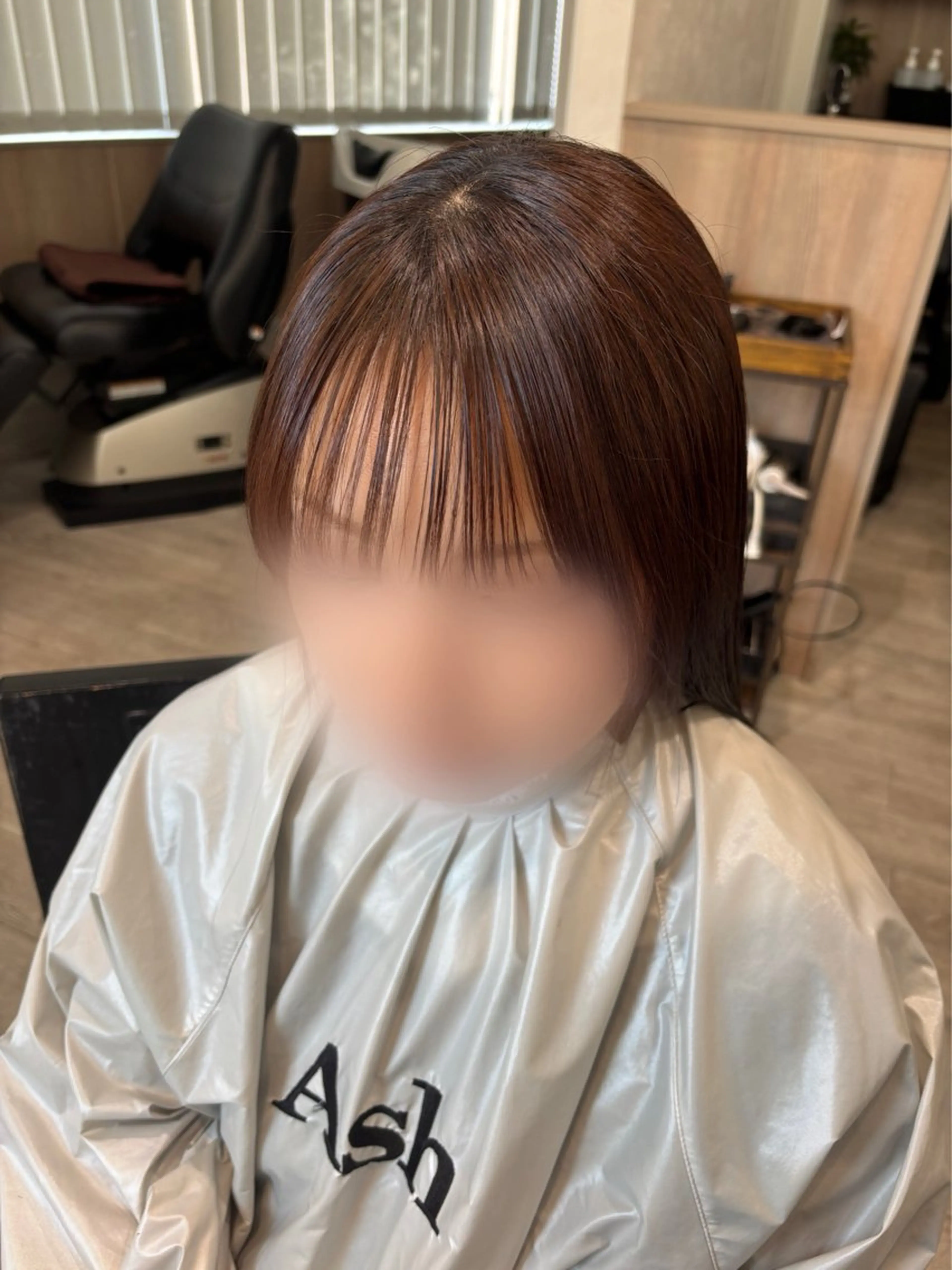 前髪縮毛の写真