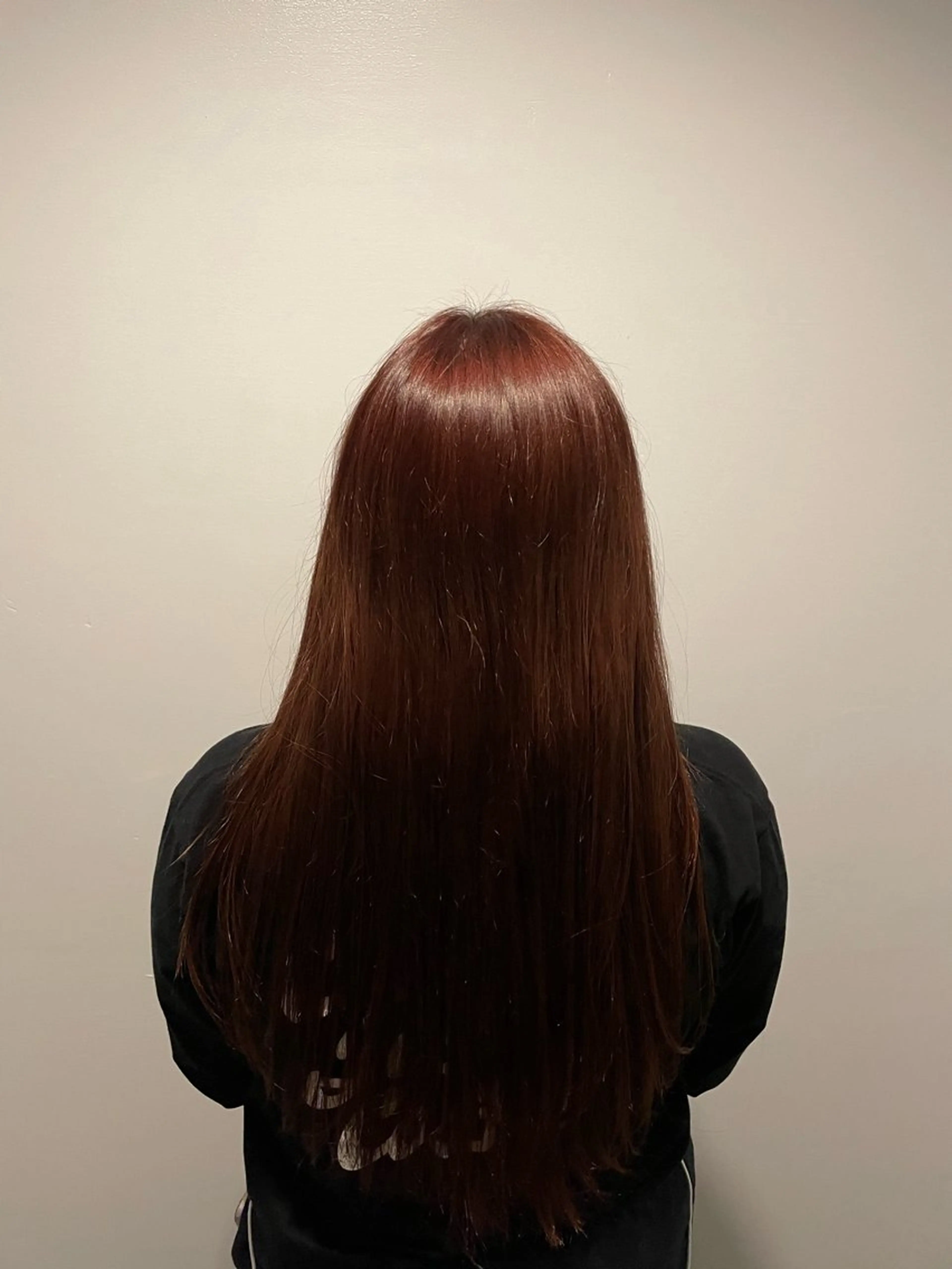 ロング カラー ブリーチ ブラウンカラー レッドカラー レッドブラウン Hair ruup Rell所属・デザインカラー/スパ 竹西 成美のヘアスタイル
