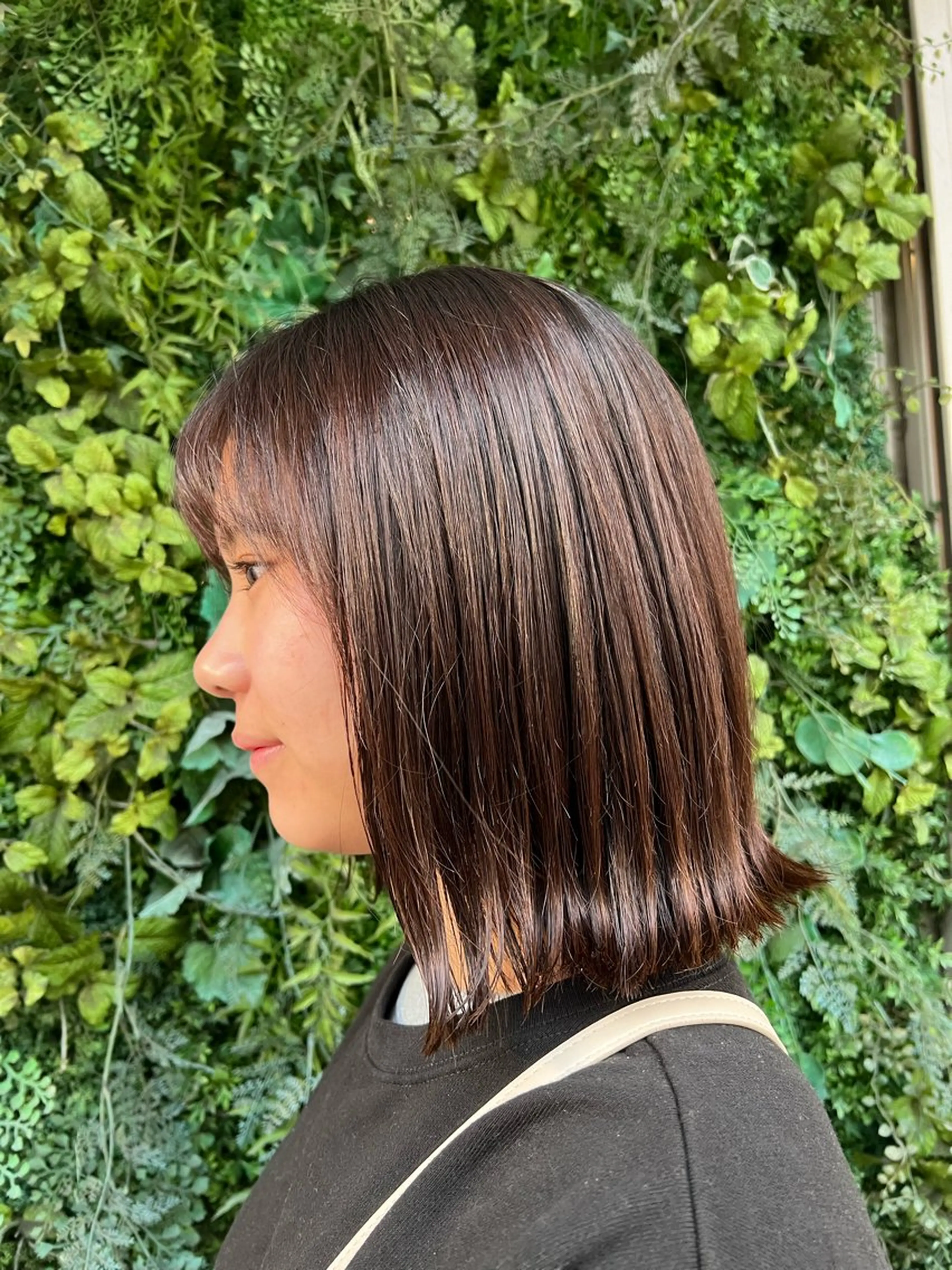 ミディアム カット 朝が楽になる艶髪縮毛 ✨中稲明梨のヘアスタイル