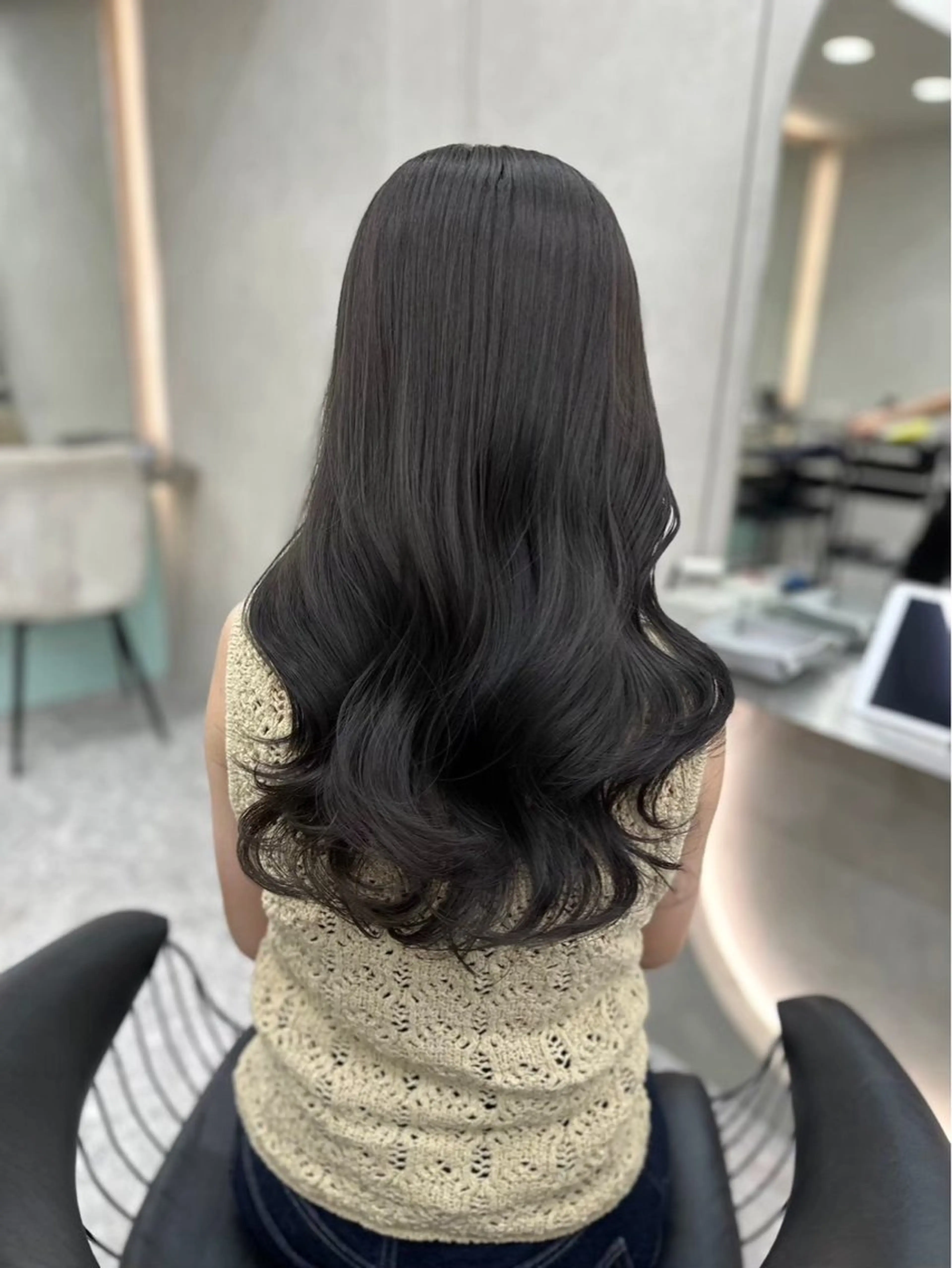 ロング 切りっぱなしボブ アッシュ アッシュブラウン ボブ 髪質改善 ボブ/髪質改善 jionのヘアスタイル