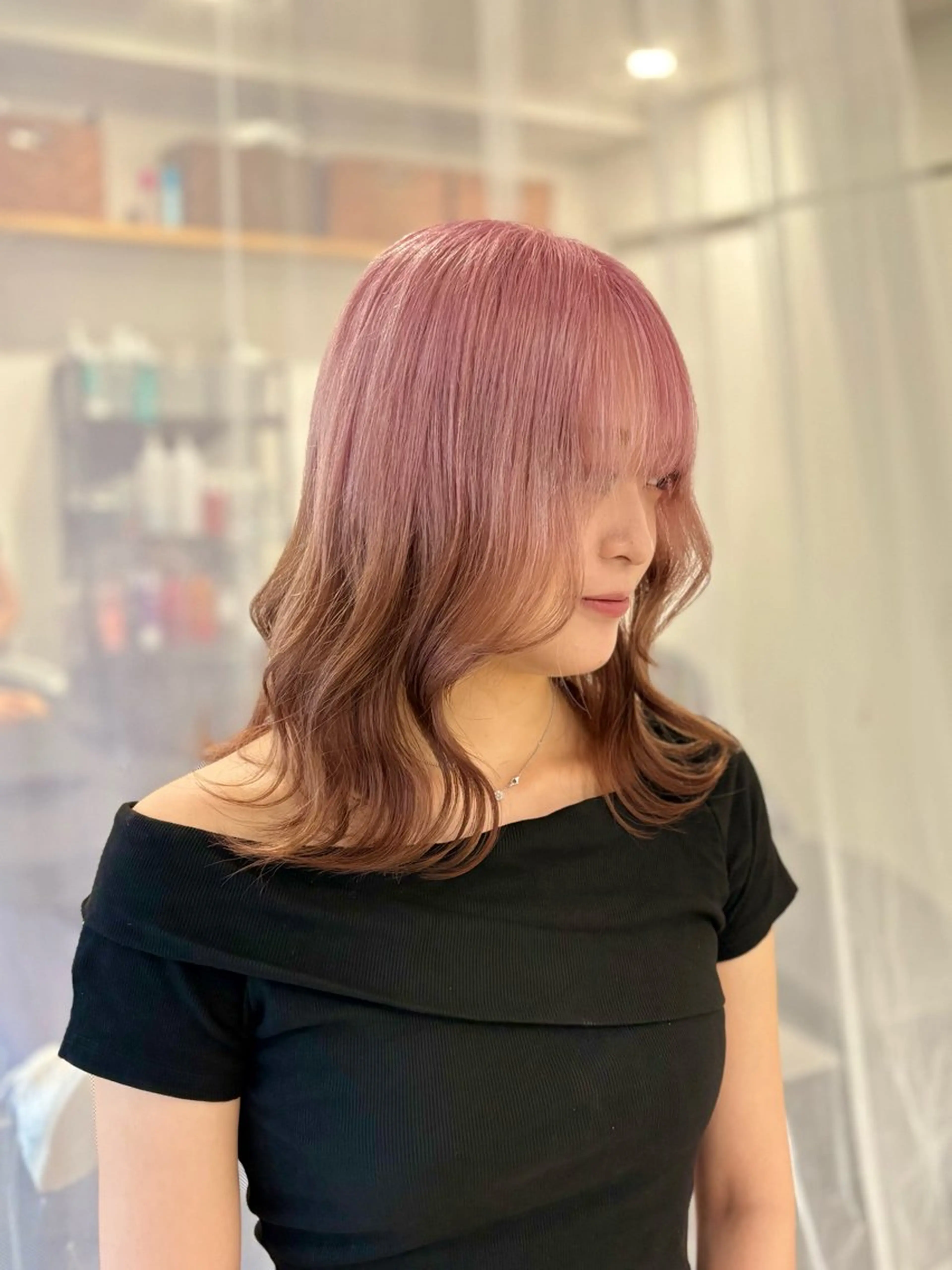 セミロング カラー ヘアカラー トリートメント GaKu/ハイトーン /ブリーチ/ブロンドのヘアスタイル