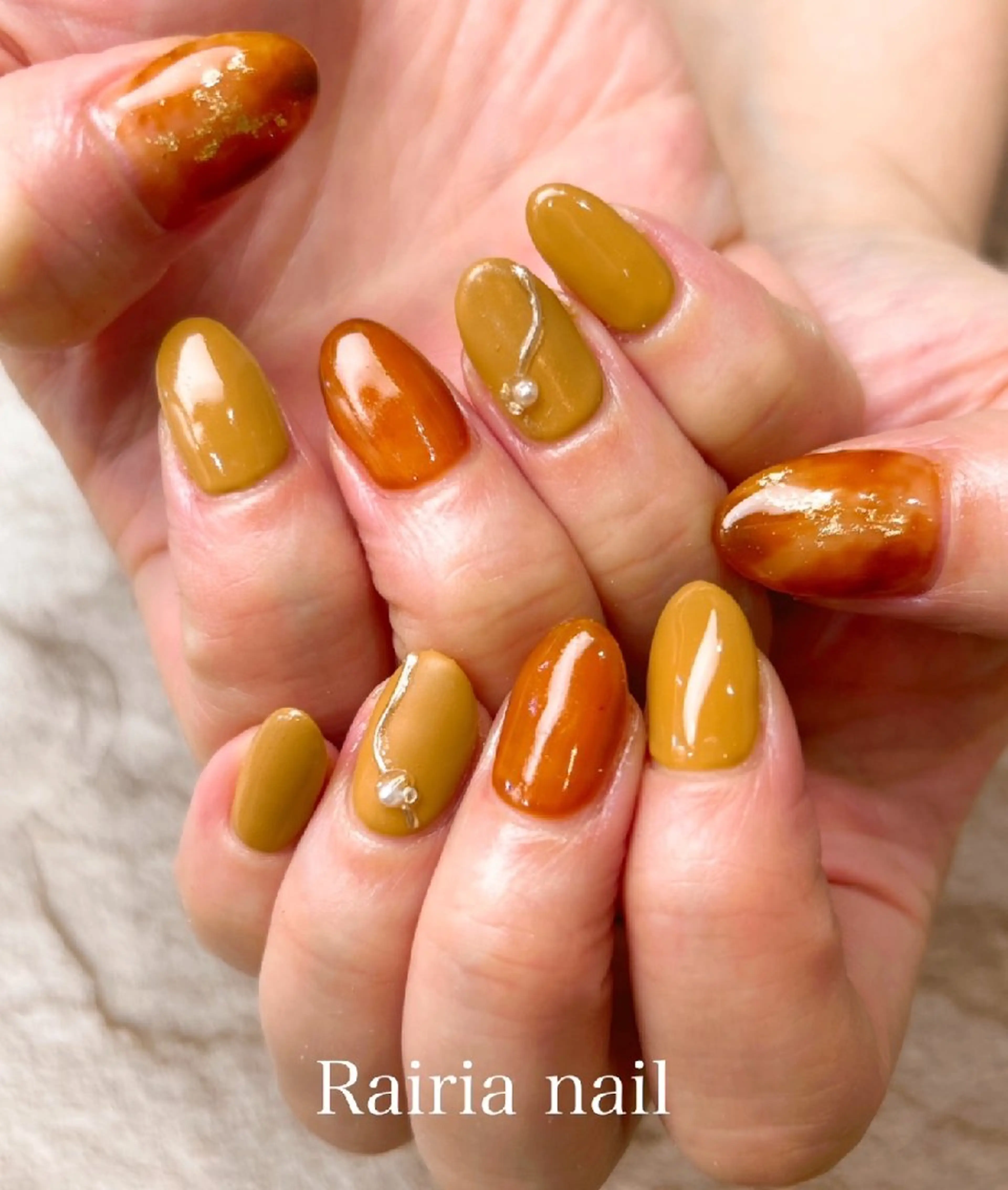 ネイル アートネイル ジェルネイル ニュアンスネイル パラジェル Rairianail 小手指店のネイルデザイン