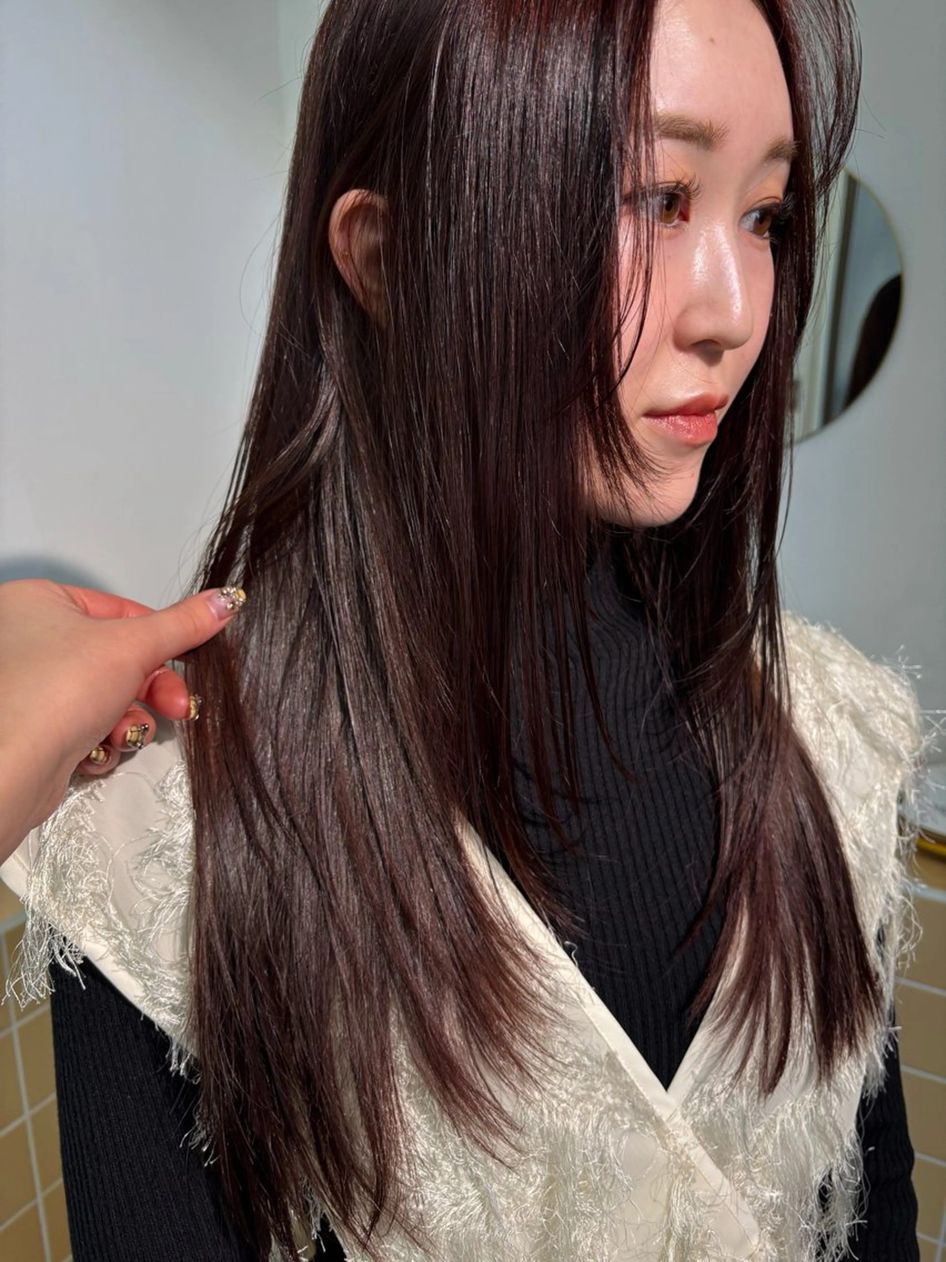 ロング カラー ヘアカラー トリートメント sakura🌸 レイヤー/nelkeのヘアスタイル