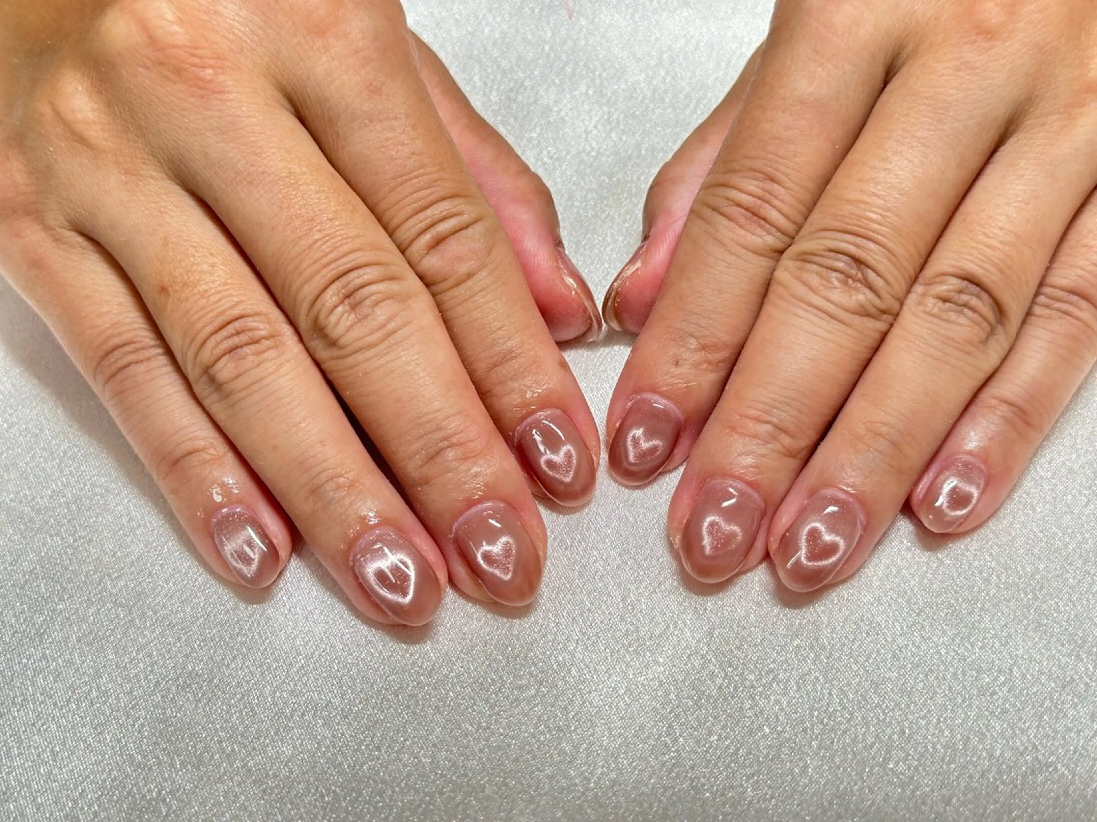 ネイル ハート マグネットネイル 【パラジェル・フィルイン】Nailsalon Merci東中野所属・Merci shigaのネイルデザイン