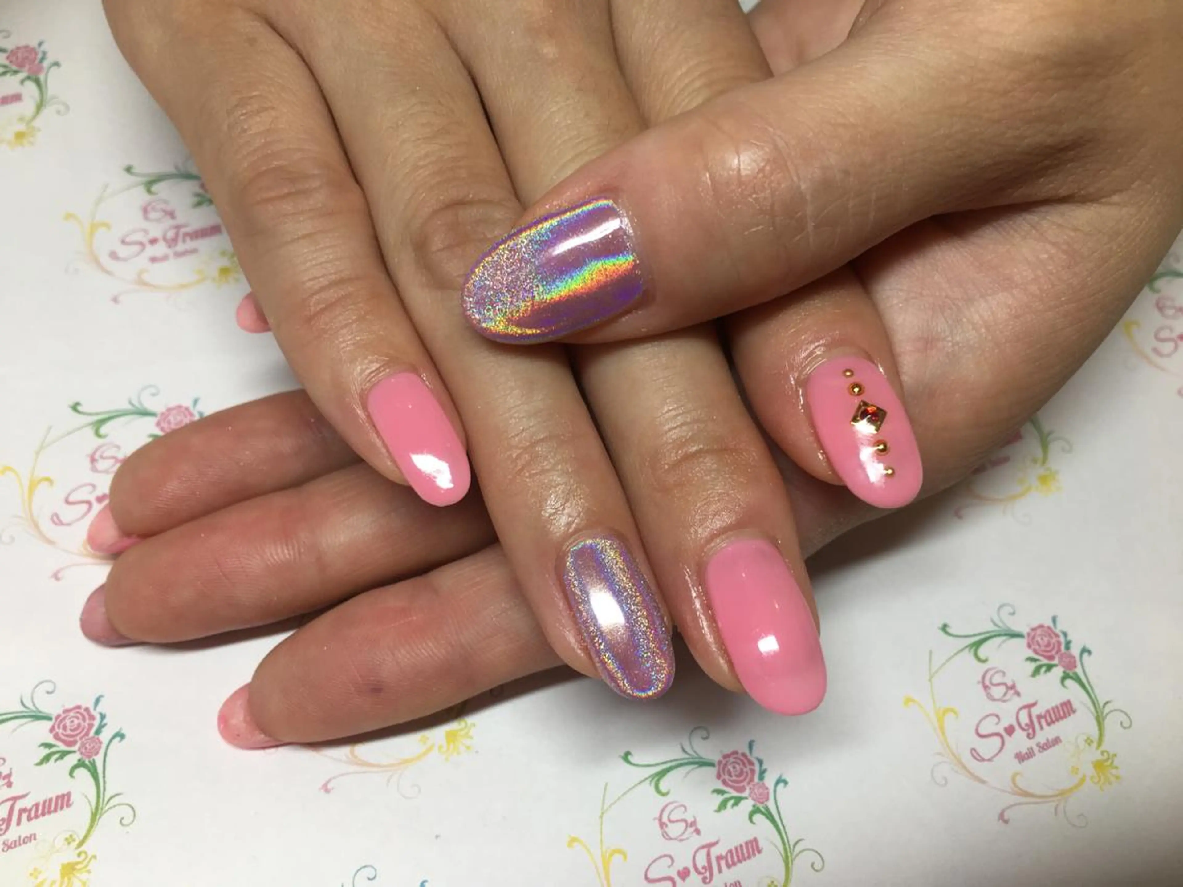 ネイル ピンク Nail Salon S-Traum所属・Nail Salon S-Traumのネイルデザイン