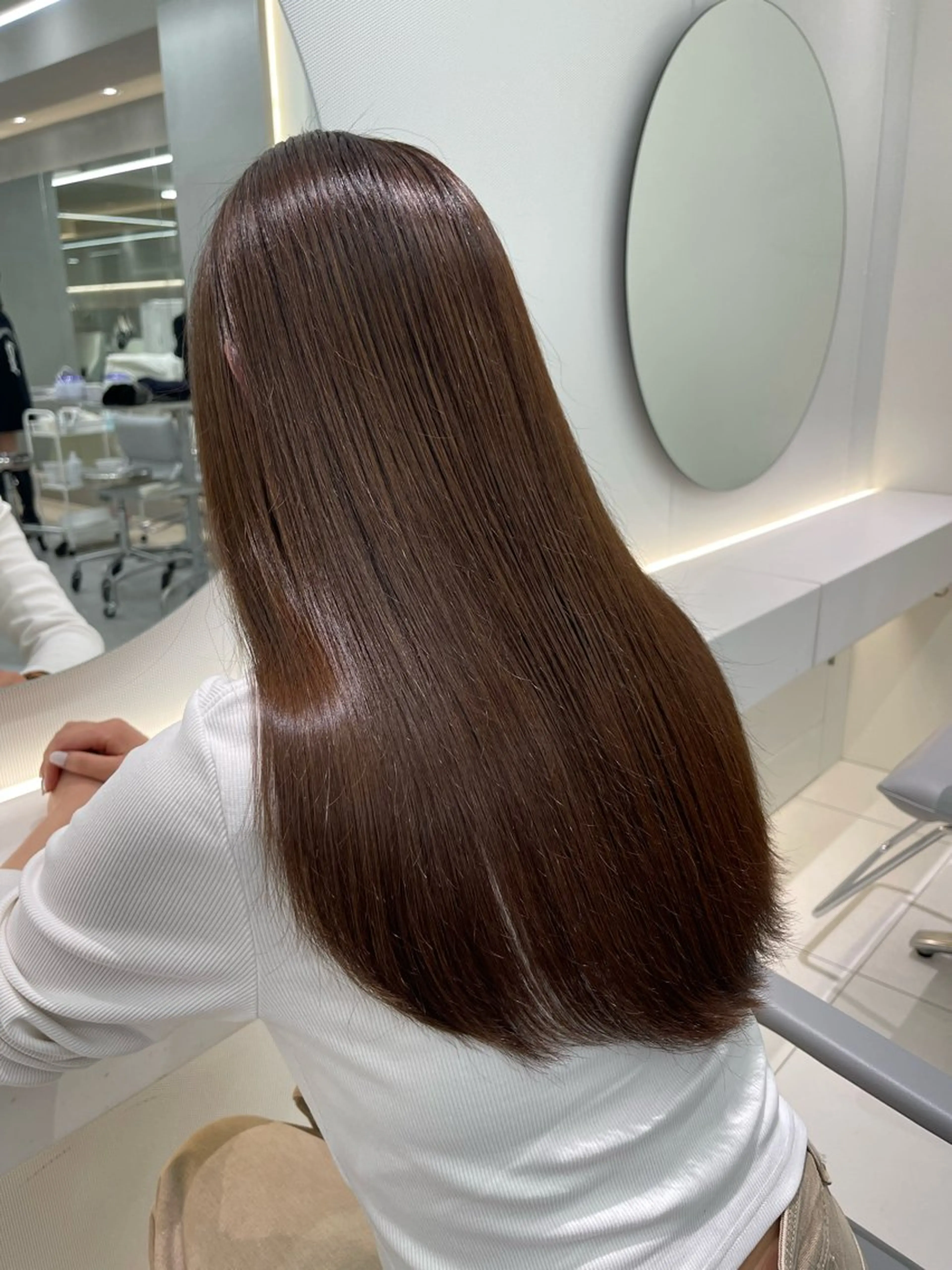 ロング カラー ブラウンカラー チョコレートブラウン カット ヘアカラー トリートメント 透明感カラーが 得意です！NAOKIのヘアスタイル