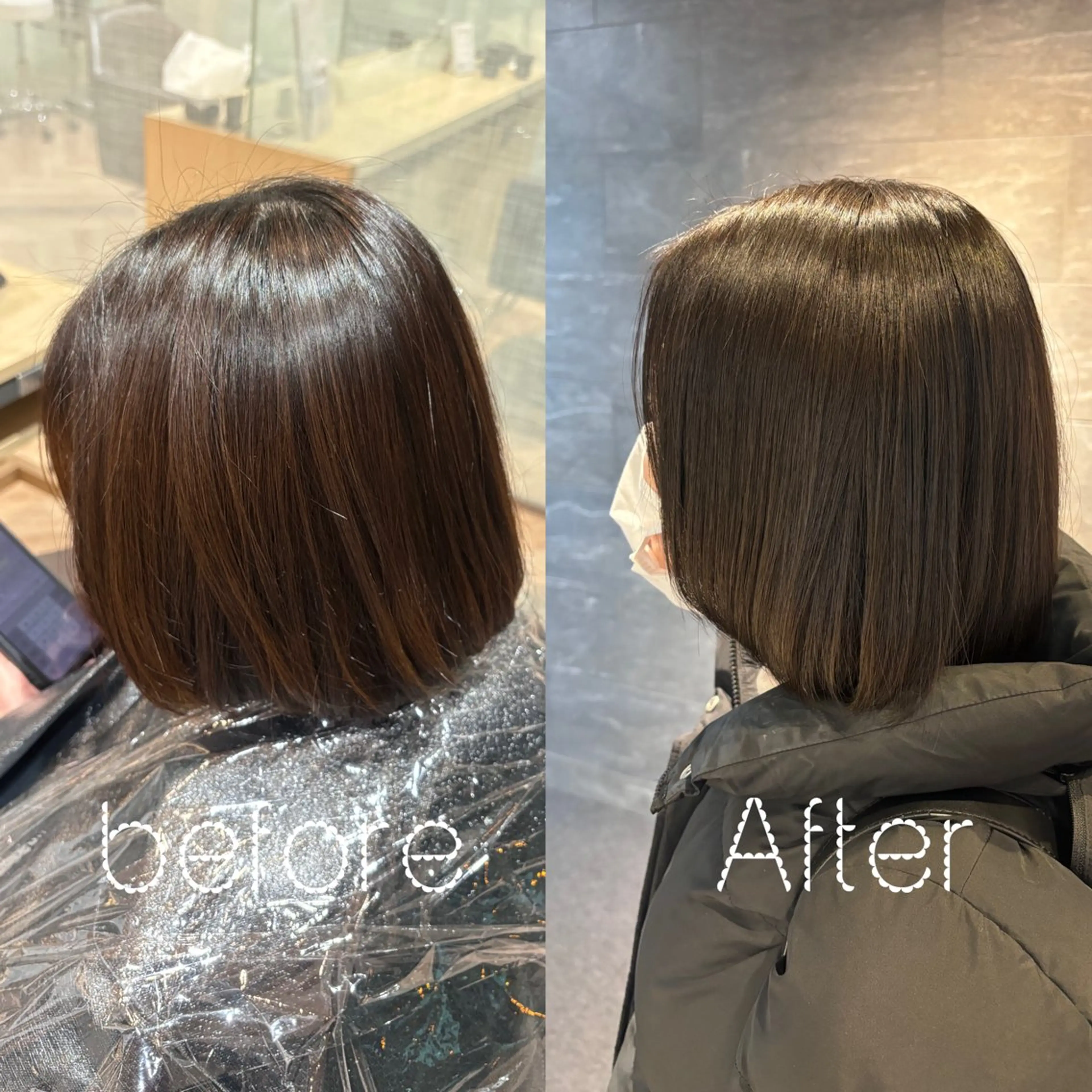 カラー ヘアカラー ツヤ髪🎀暖色カラー さとあみのヘアスタイル