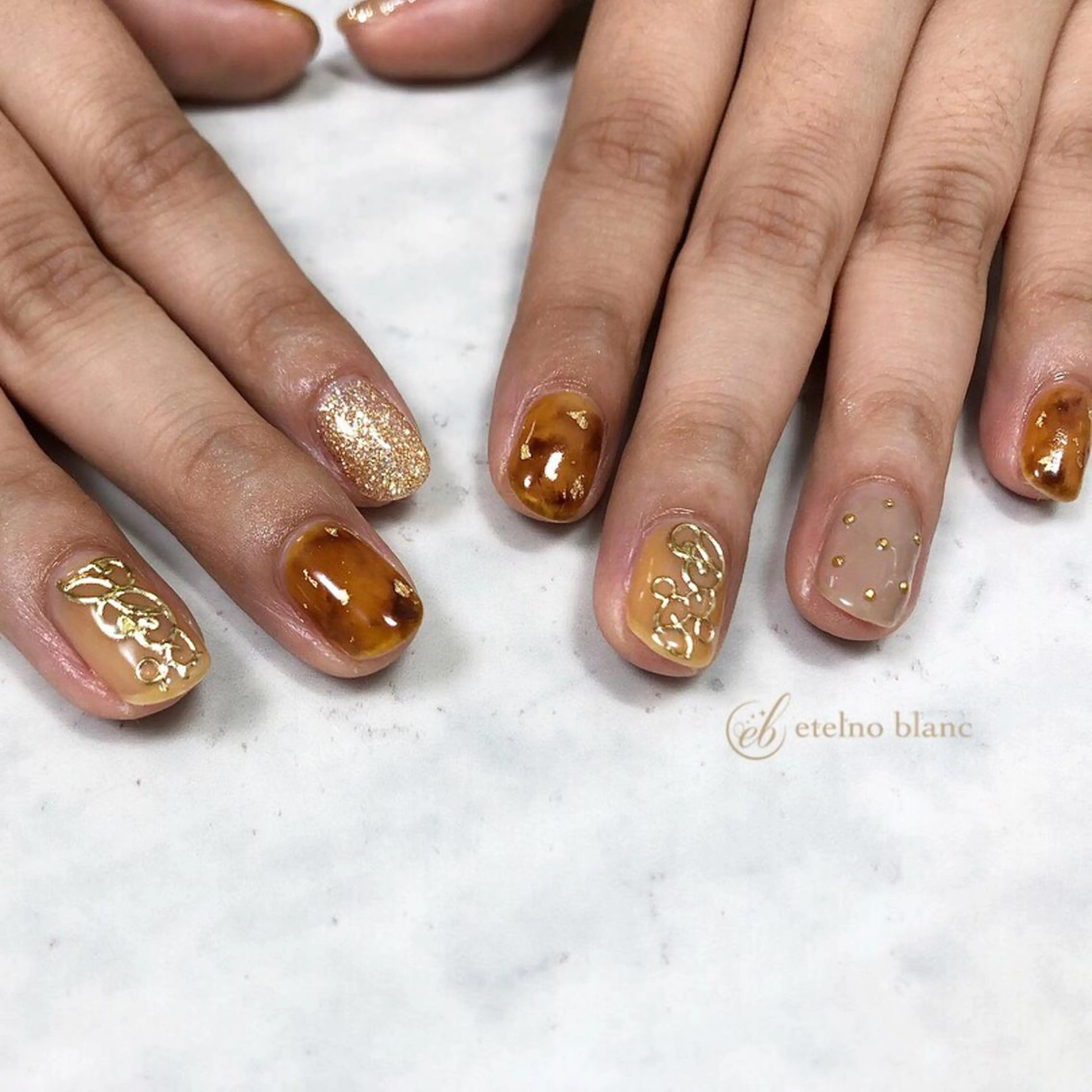 ネイル etelno blanc中目黒のネイルデザイン