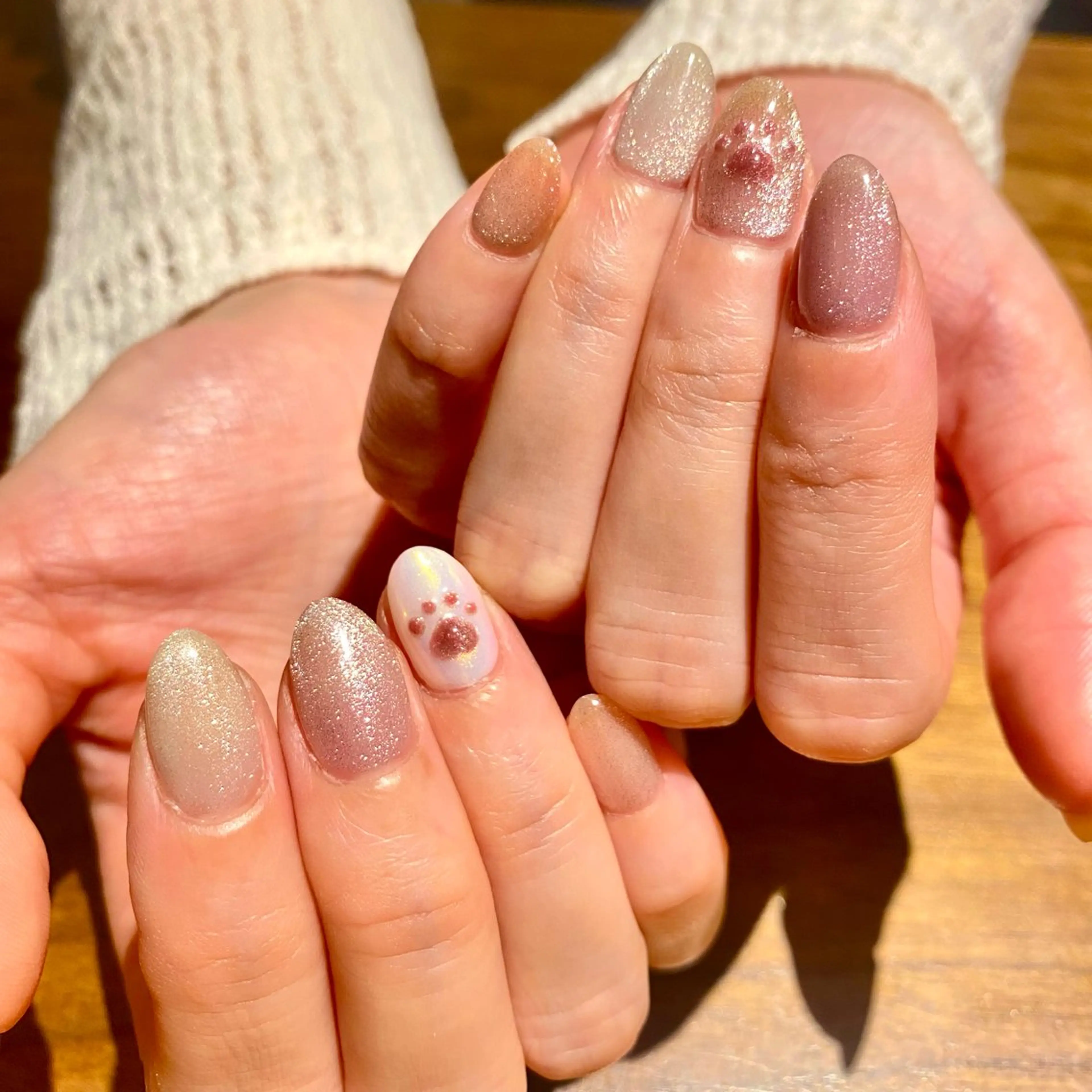 セミロング ハンドネイル Mikami Nanaのネイルデザイン