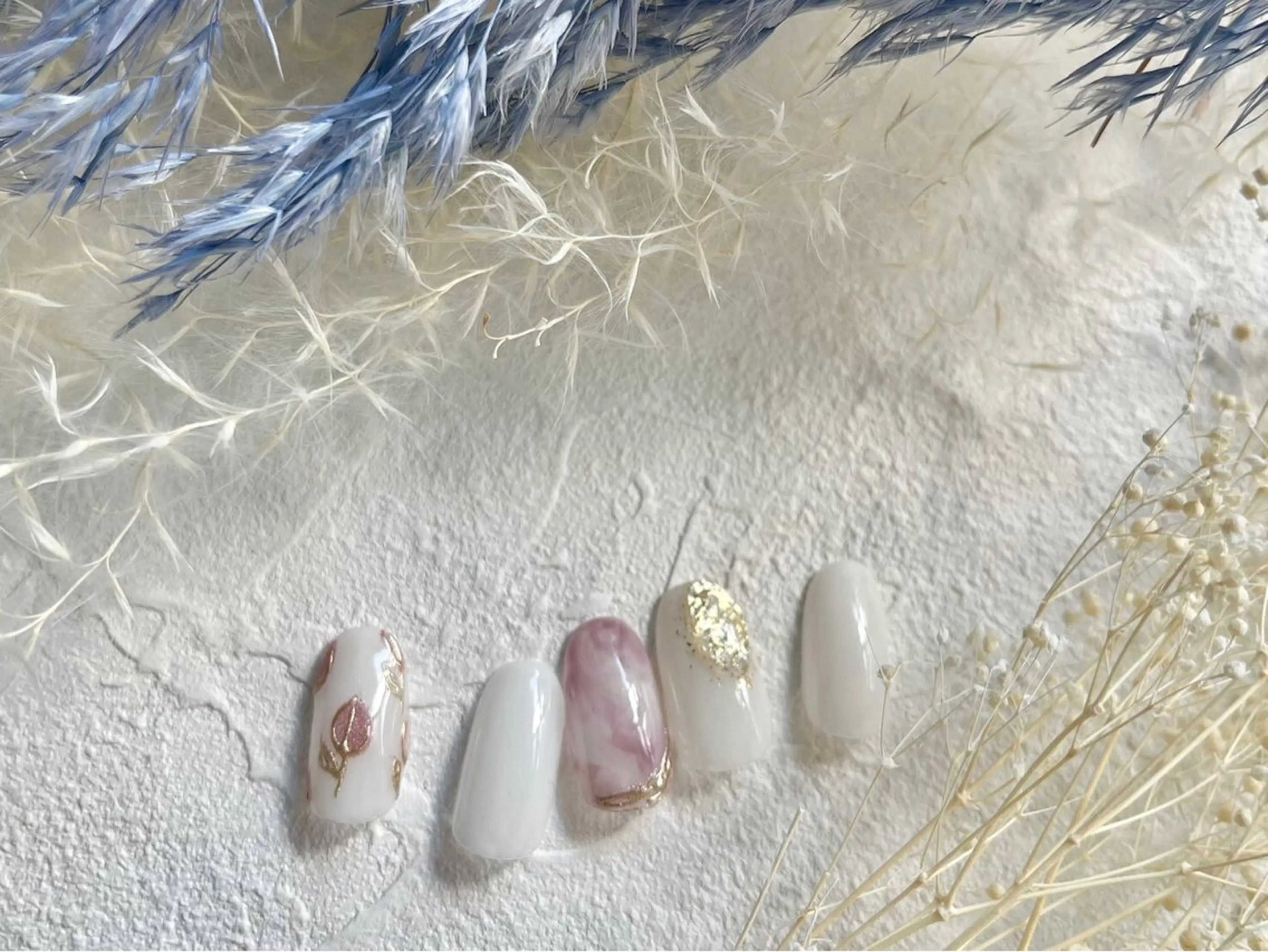 ネイル オーロラネイル 入学式 フットネイル フレンチネイル ジェルネイル Mogu nail 二子玉川のネイルデザイン