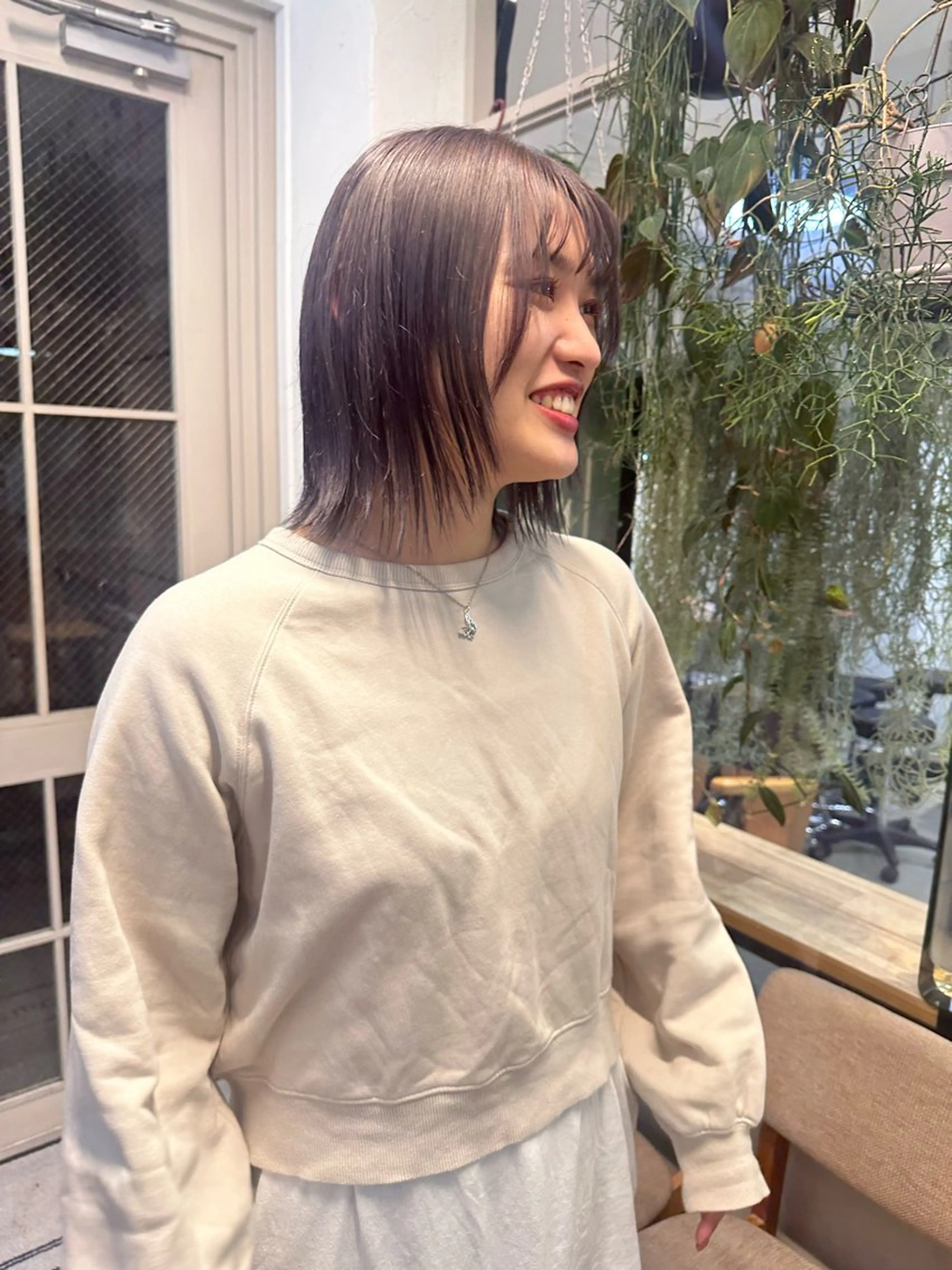 ショート カラー ブリーチ ハイトーンカラー ブリーチなしカラー ボブ REINA☁️透明感 カラー/ぷつっと♡のヘアスタイル