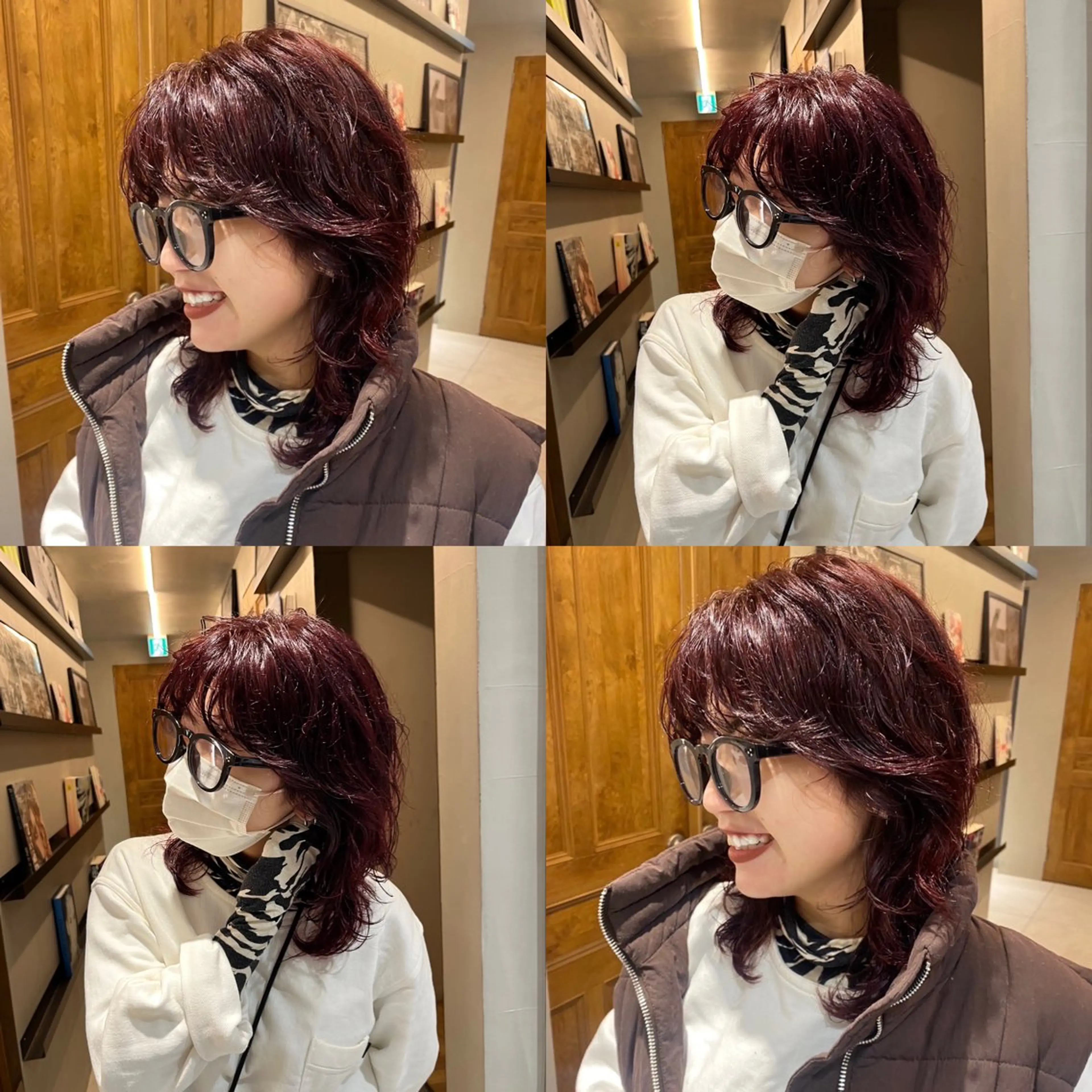 ミディアム カラー ナミ🩶暗髪/暖色 ❤️/透明感/縮毛のヘアスタイル