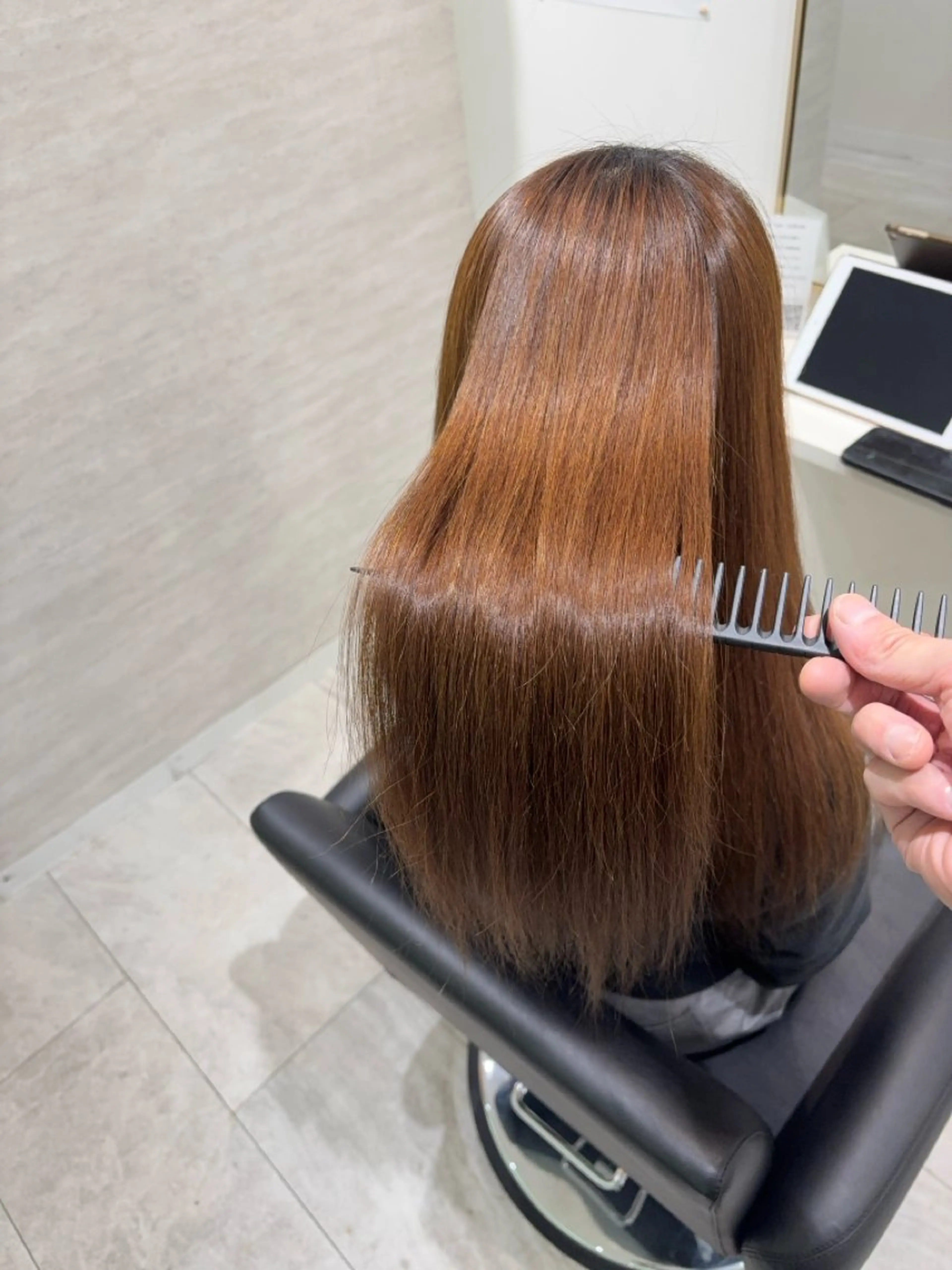 ロング 本町/酸性縮毛矯正 髪質改善/財間一正のヘアスタイル