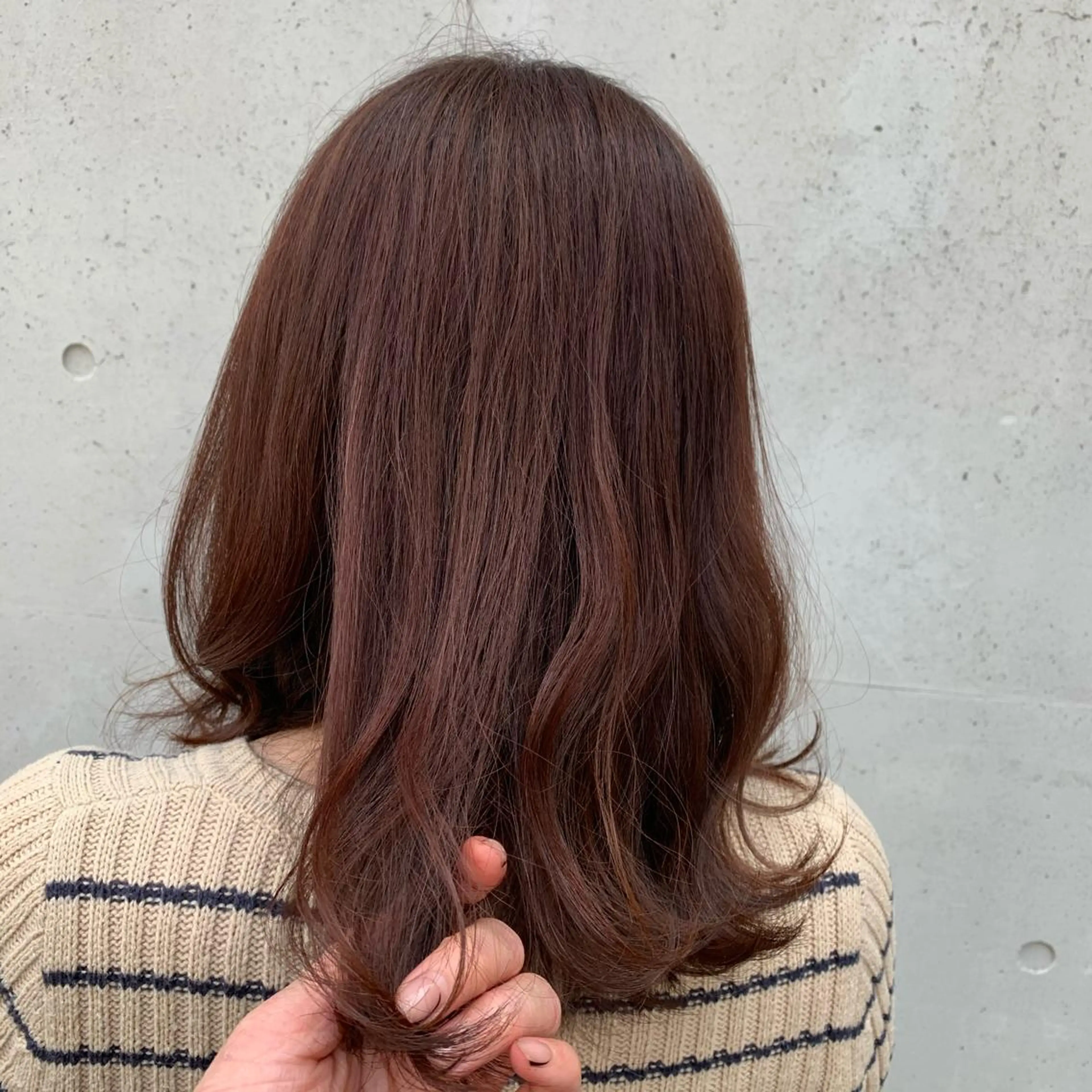 ミディアム カラー ピンクカラー 中津/柔らかカラー/ ナガオ イズミのヘアスタイル