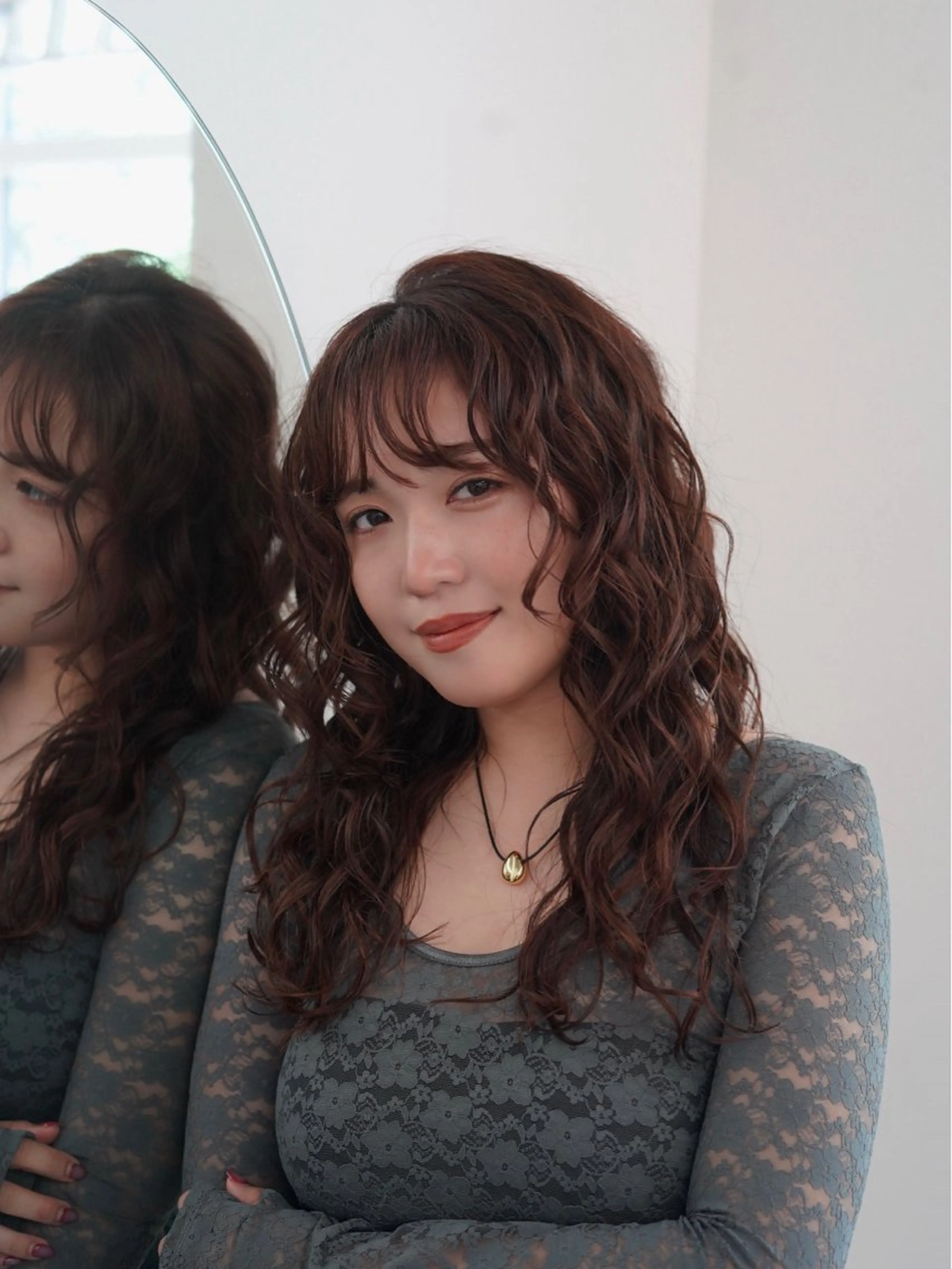 ロング ヘアカラー アンアミ渋谷所属・Unami こはるのヘアスタイル