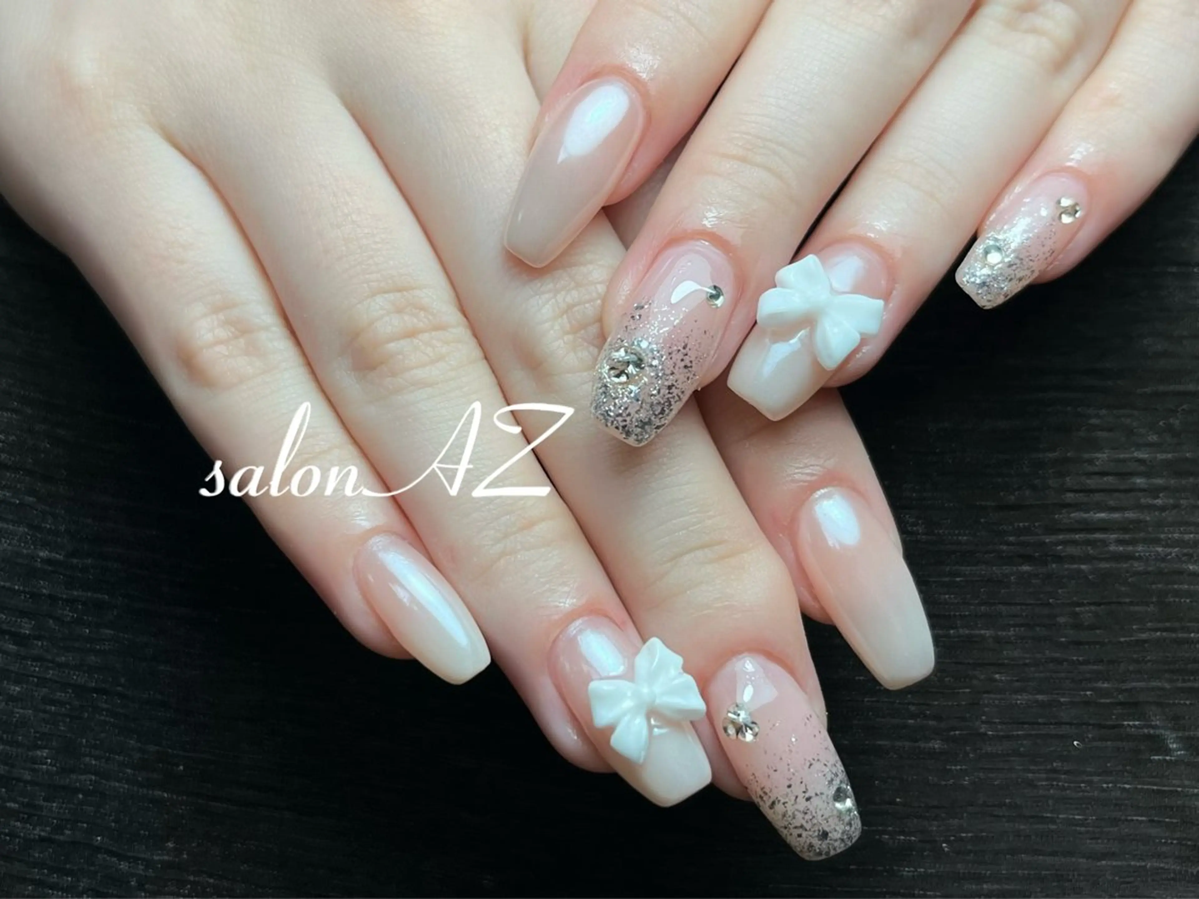ネイル 長さ出し フットネイル フレンチネイル マグネットネイル ニュアンスネイル ハンドネイル salonAZ トップネイリストのネイルデザイン