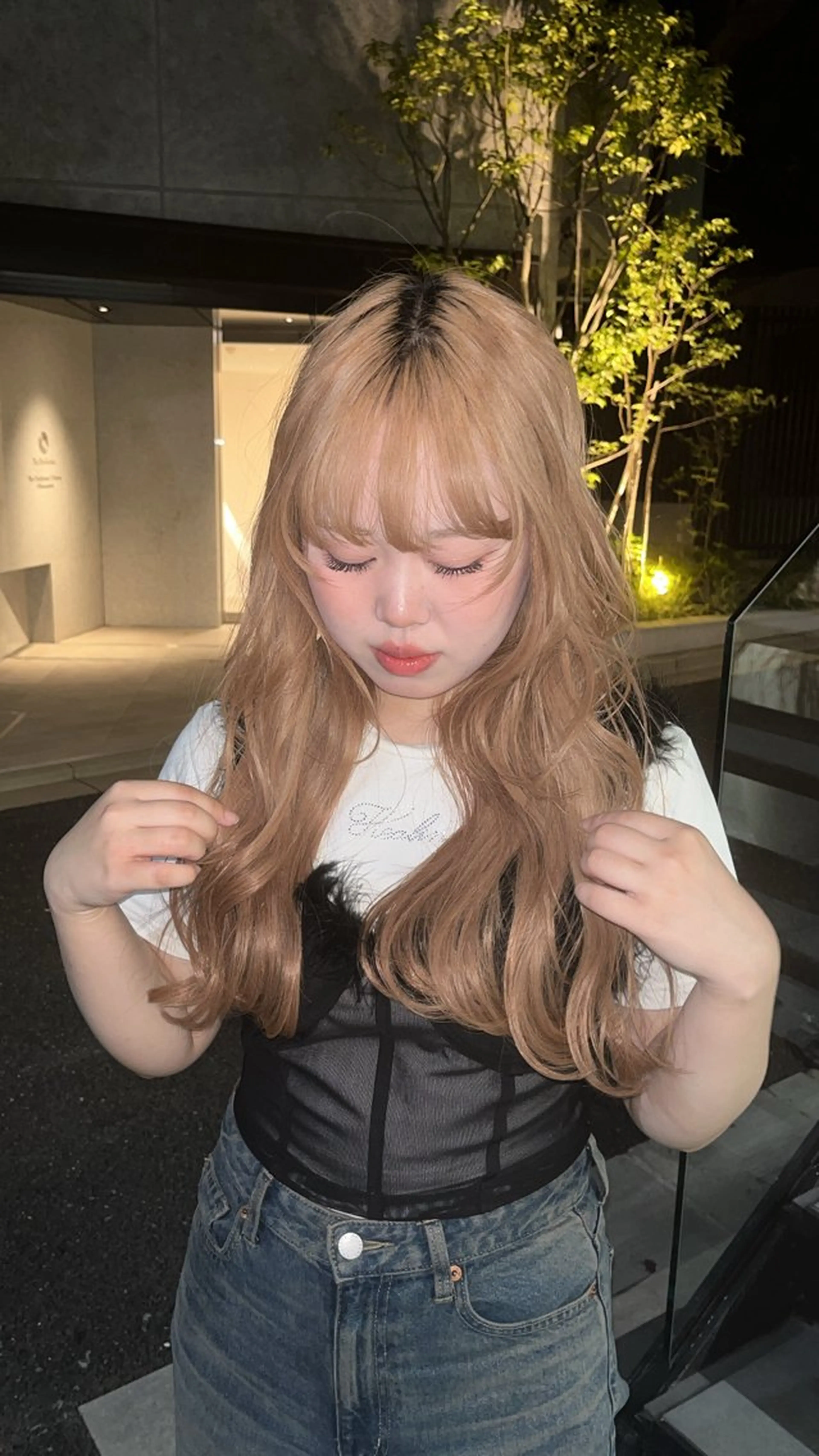 ロング カラー ヘアアレンジ 原宿・デザインカラー YUI🤍ྀིのヘアスタイル