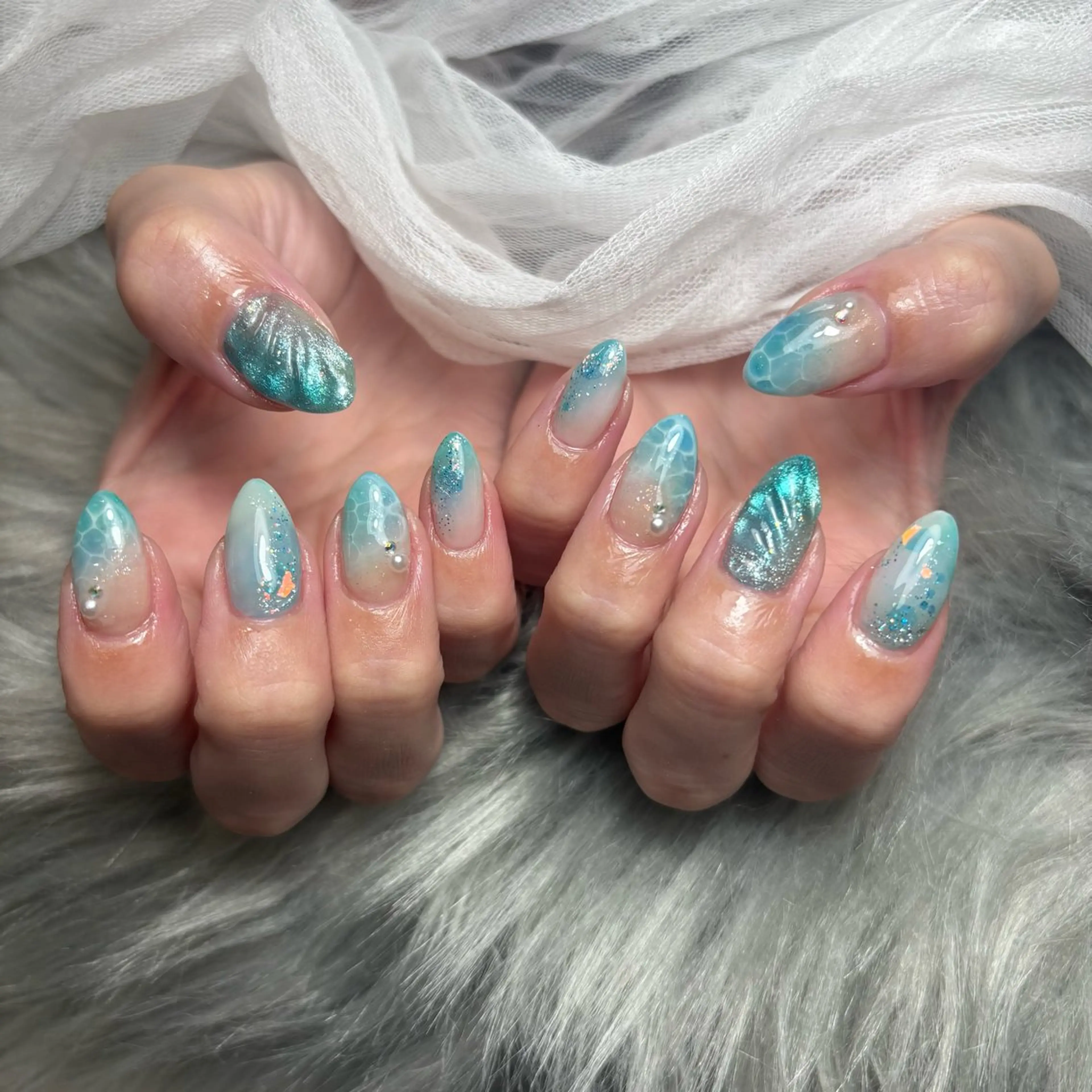 ネイル ハンドネイル ASUKA nail ちゅるん/ニュアンスのネイルデザイン