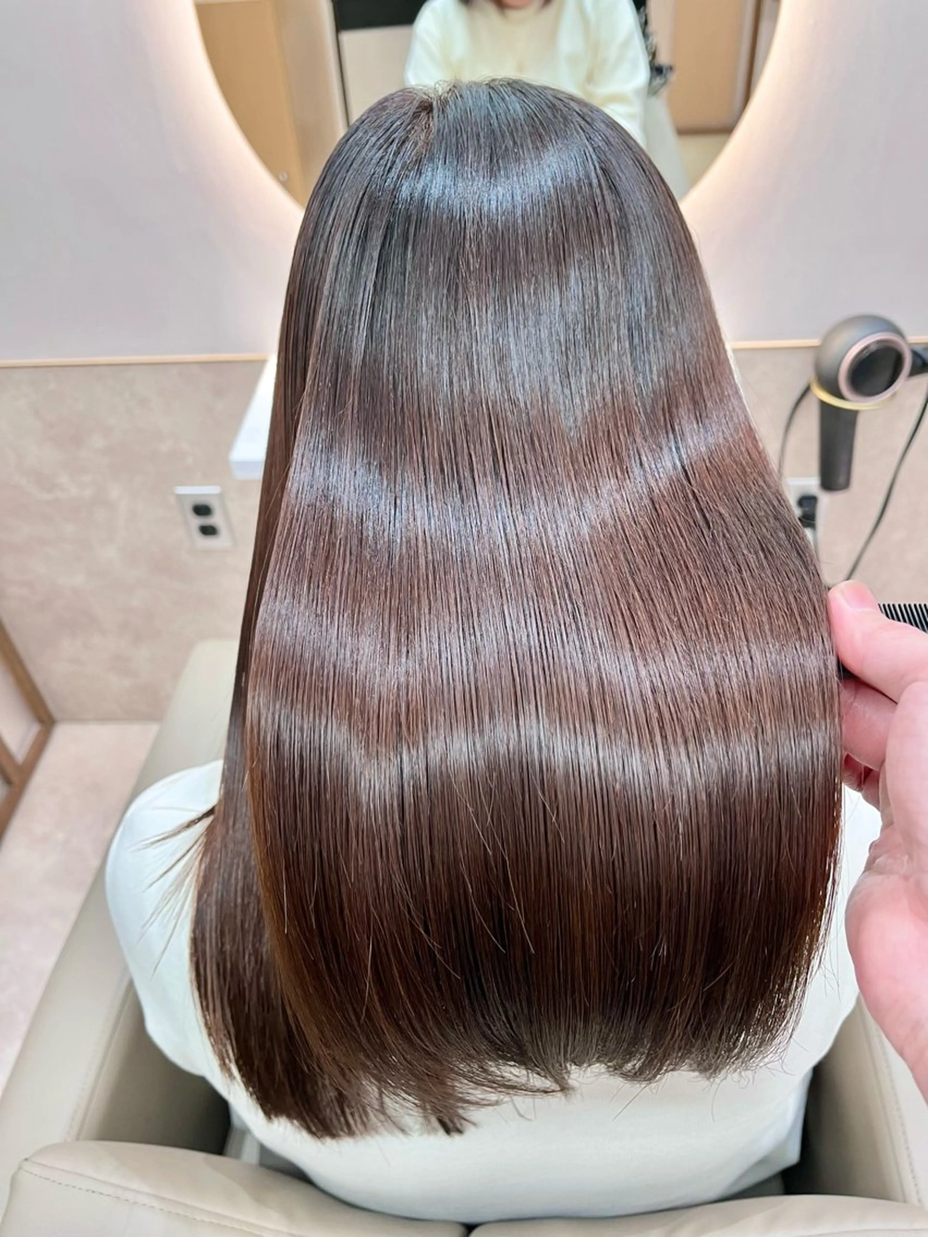 ロング カット 縮毛矯正 韓国style MITSUのヘアスタイル