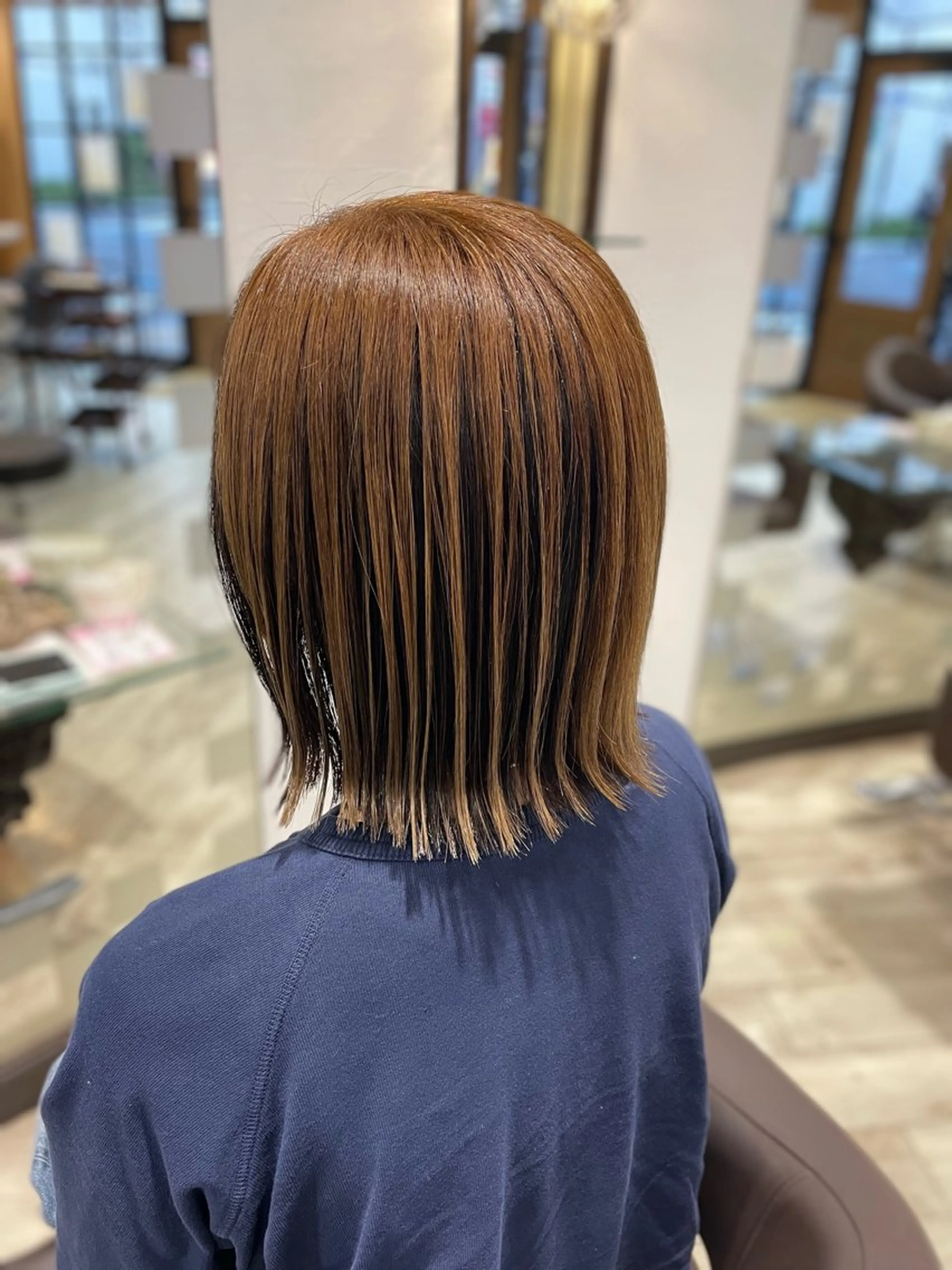 ミディアム カラー ブラウンカラー 透明感カラー カット ヘアカラー トリートメント 南雲 美紗のヘアスタイル