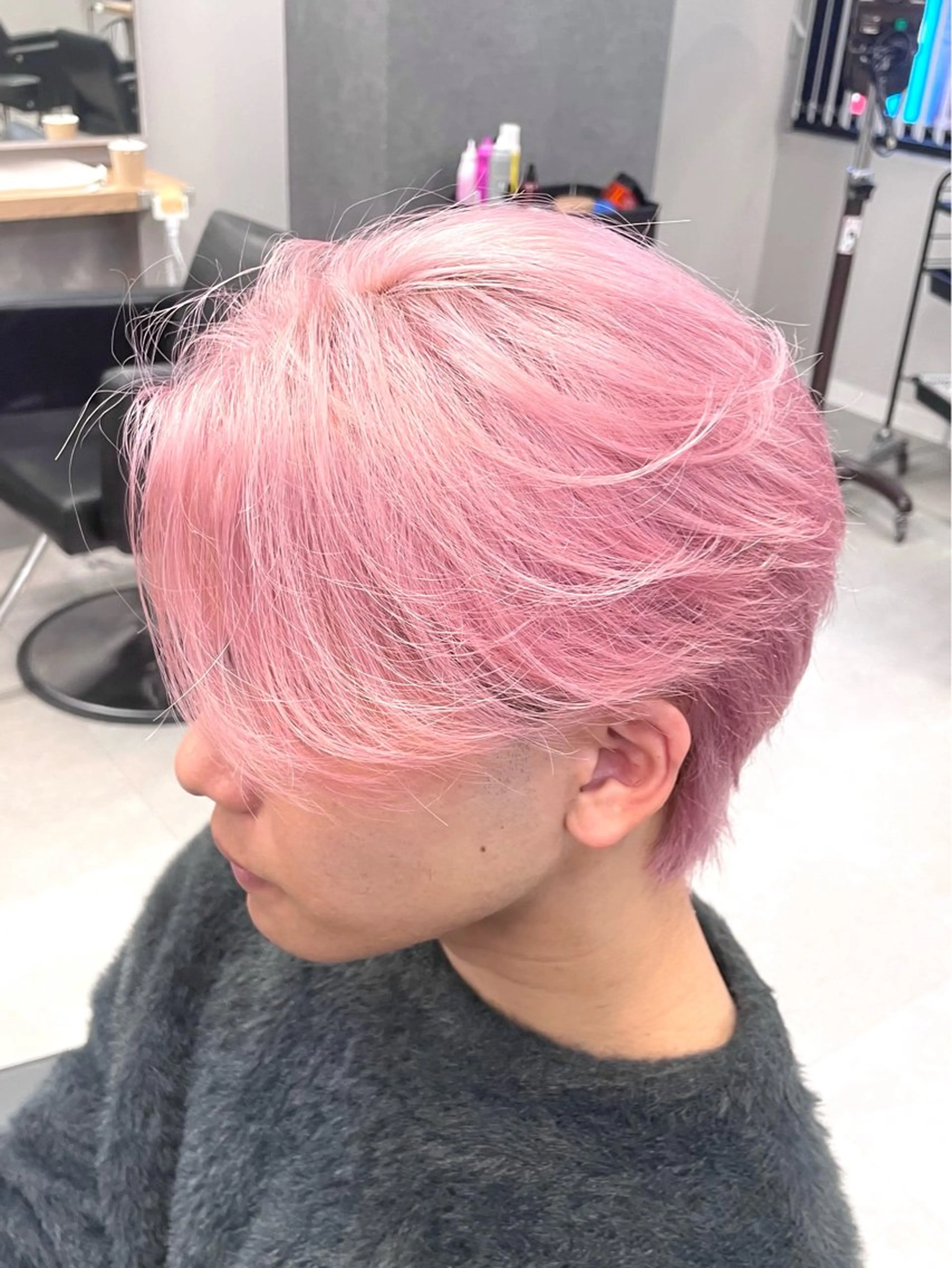 ショート ショートヘア 縮毛矯正 カット ヘアカラー AI TOKYO men's 渋谷所属・カマタ ハルキのヘアスタイル