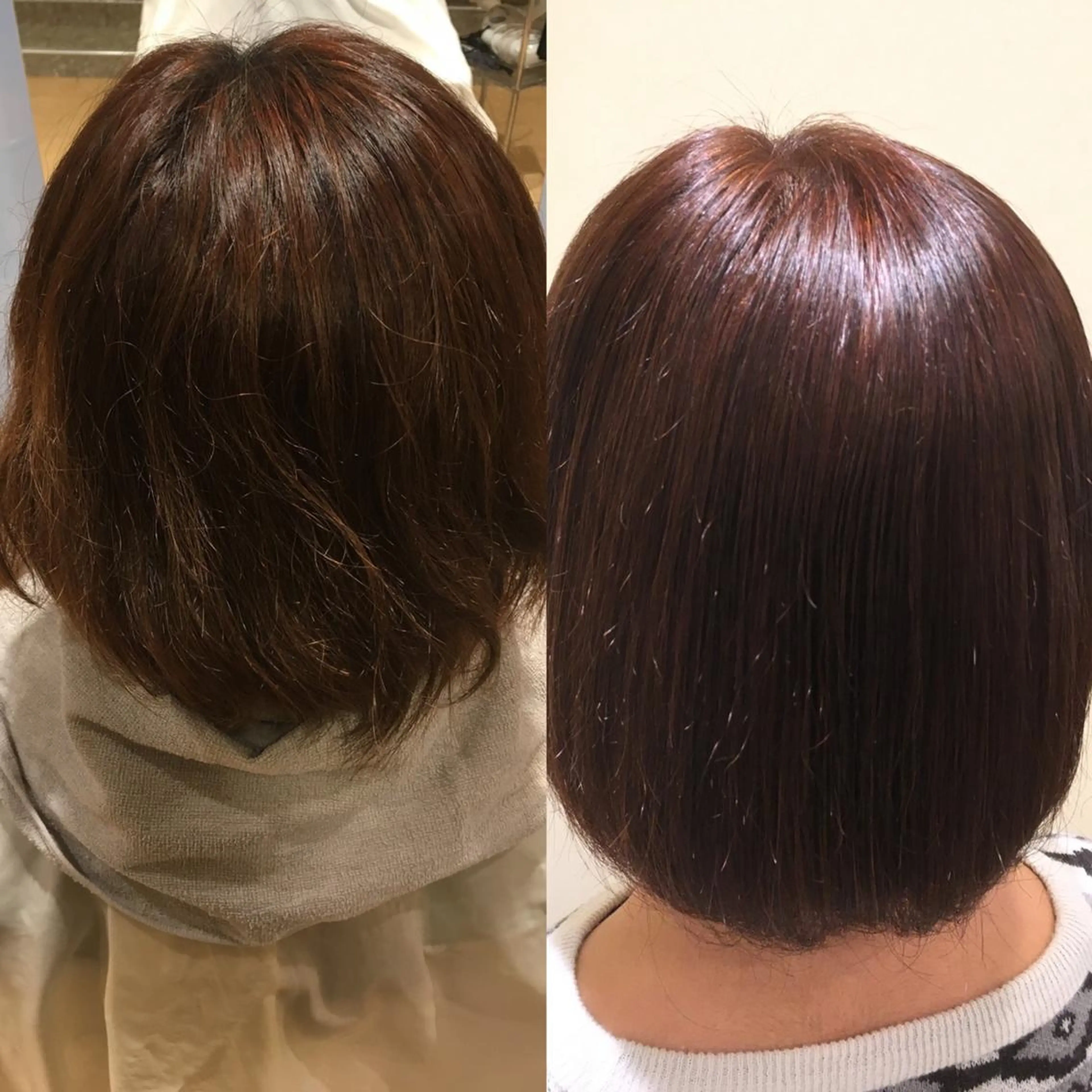 ミディアム カラー 大久保 優香のヘアスタイル