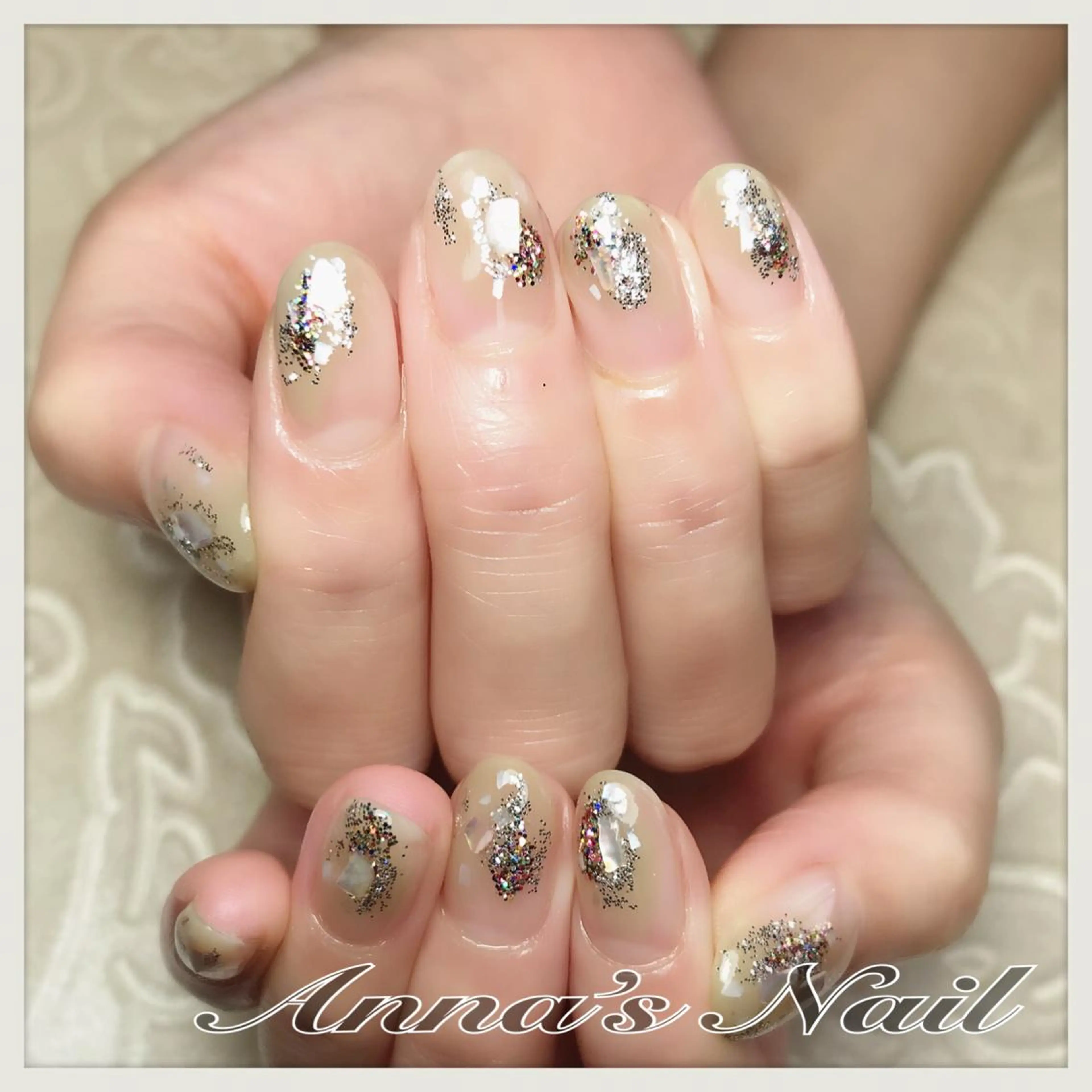 ネイル ラメ(グリッター) ニュアンスネイル Anna’s Nail所属・清口 杏奈のネイルデザイン