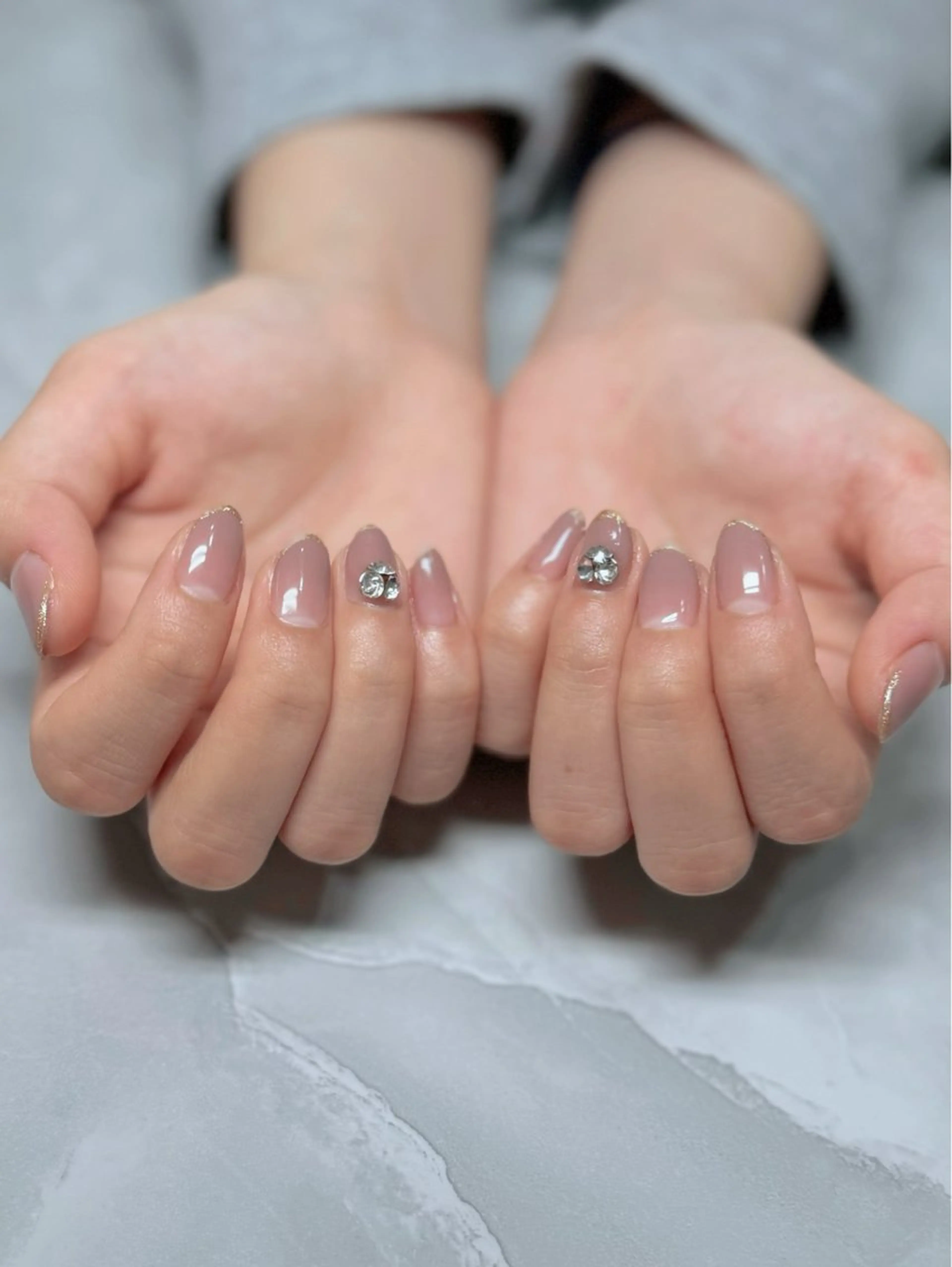 ネイル グラデーション ラメ(グリッター) nyasu nailのネイルデザイン