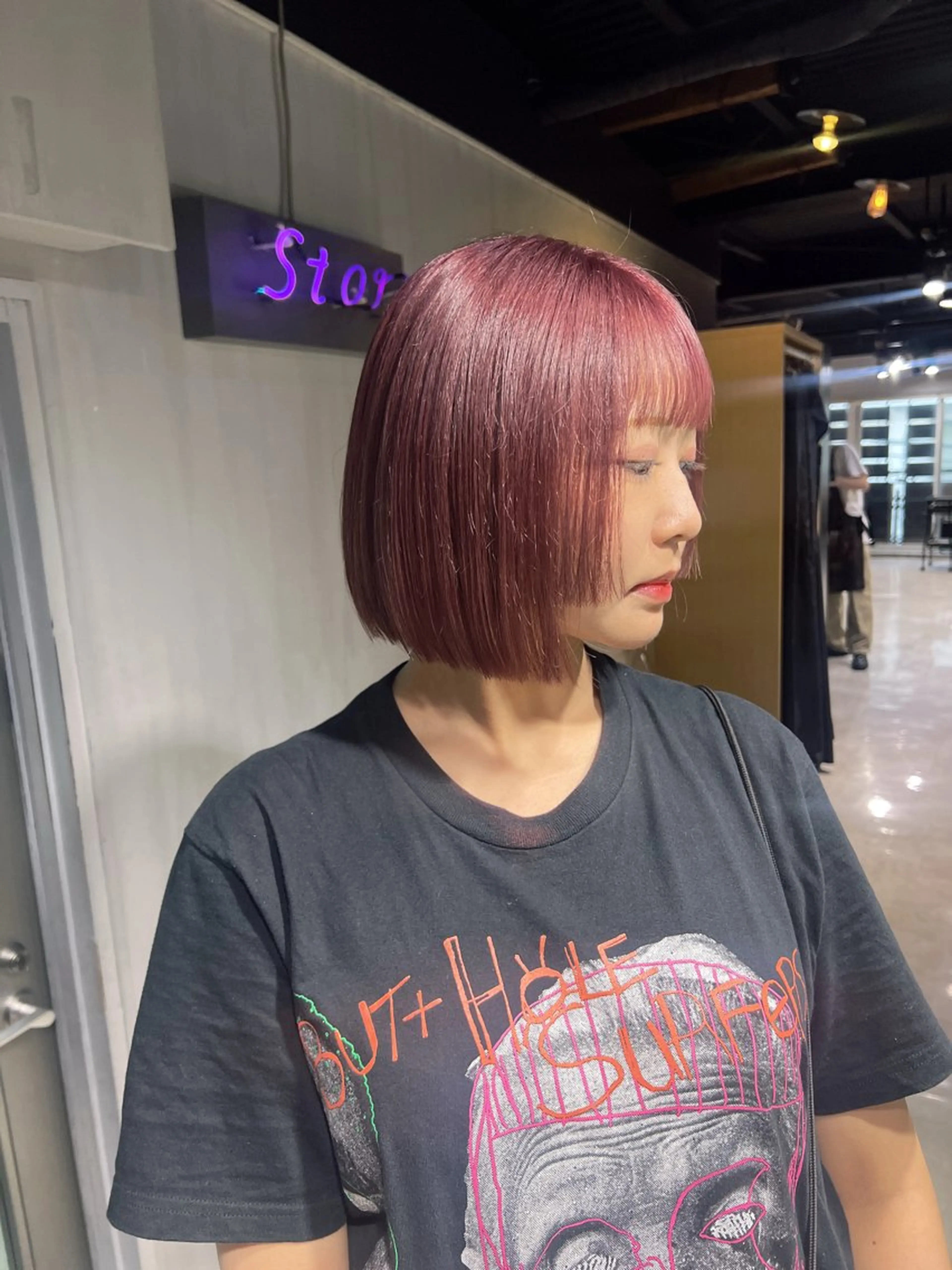 ショート カラー ヘアカラー トリートメント NANAMI🩵 大人可愛い韓国ヘアのヘアスタイル