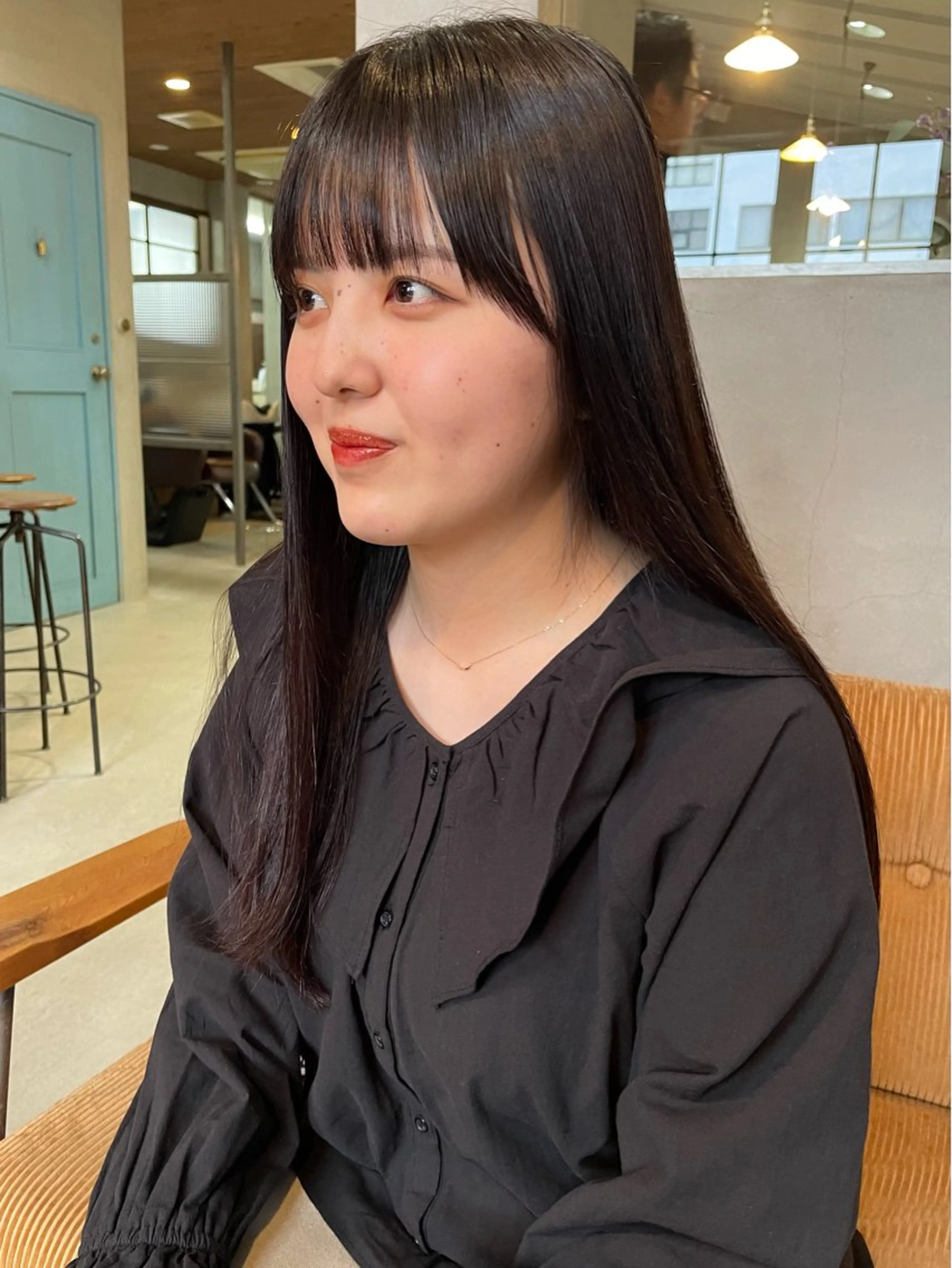 ロング カット ヘアカラー 縮毛矯正 石田 まいやのヘアスタイル