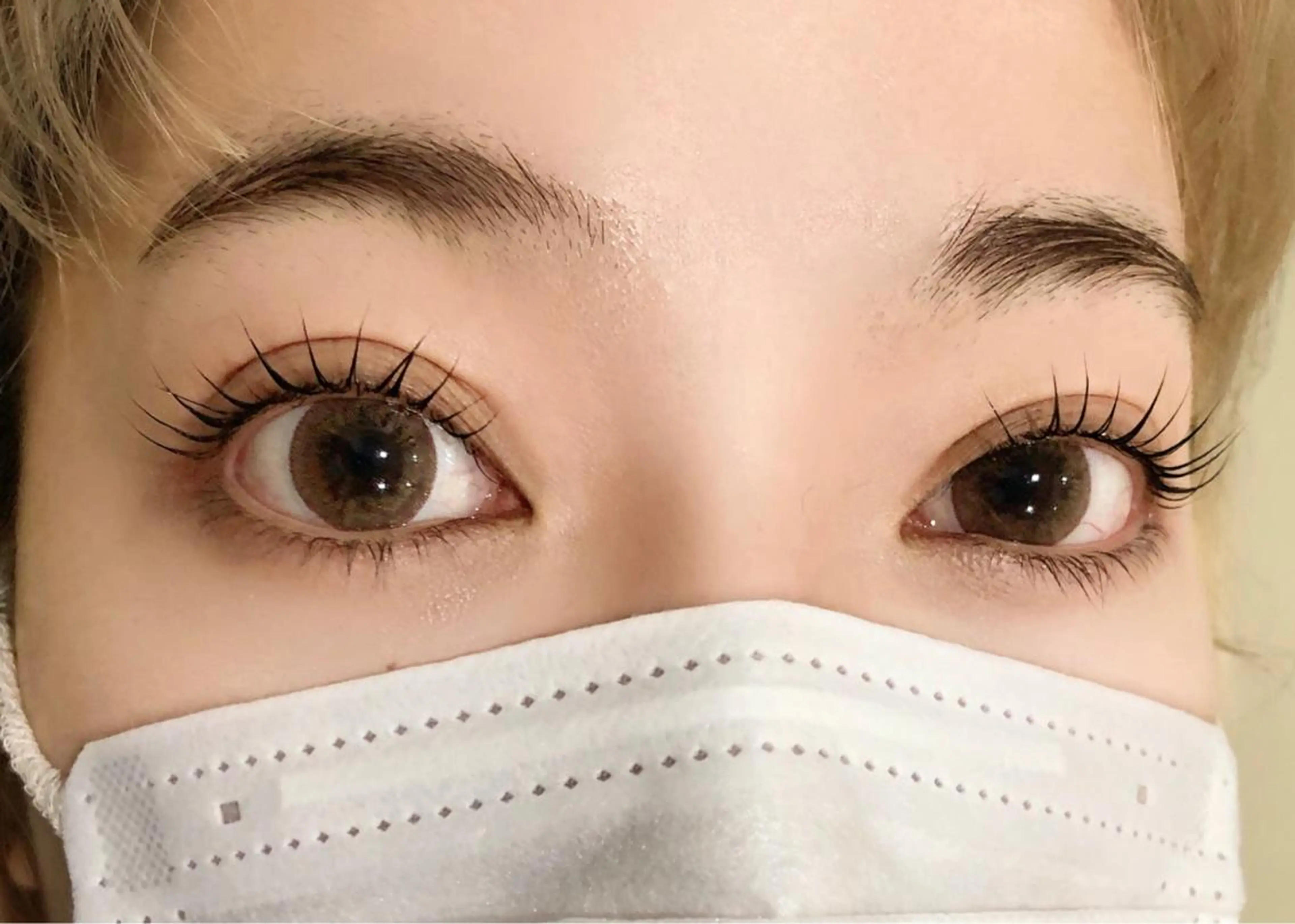 マツエク・マツパ フラットラッシュ パリジェンヌラッシュリフト まつげパーマ 下まつげエクステ 一重×まつ毛パーマ ami☾Belire Nail&eyeのマツエク・マツパデザイン