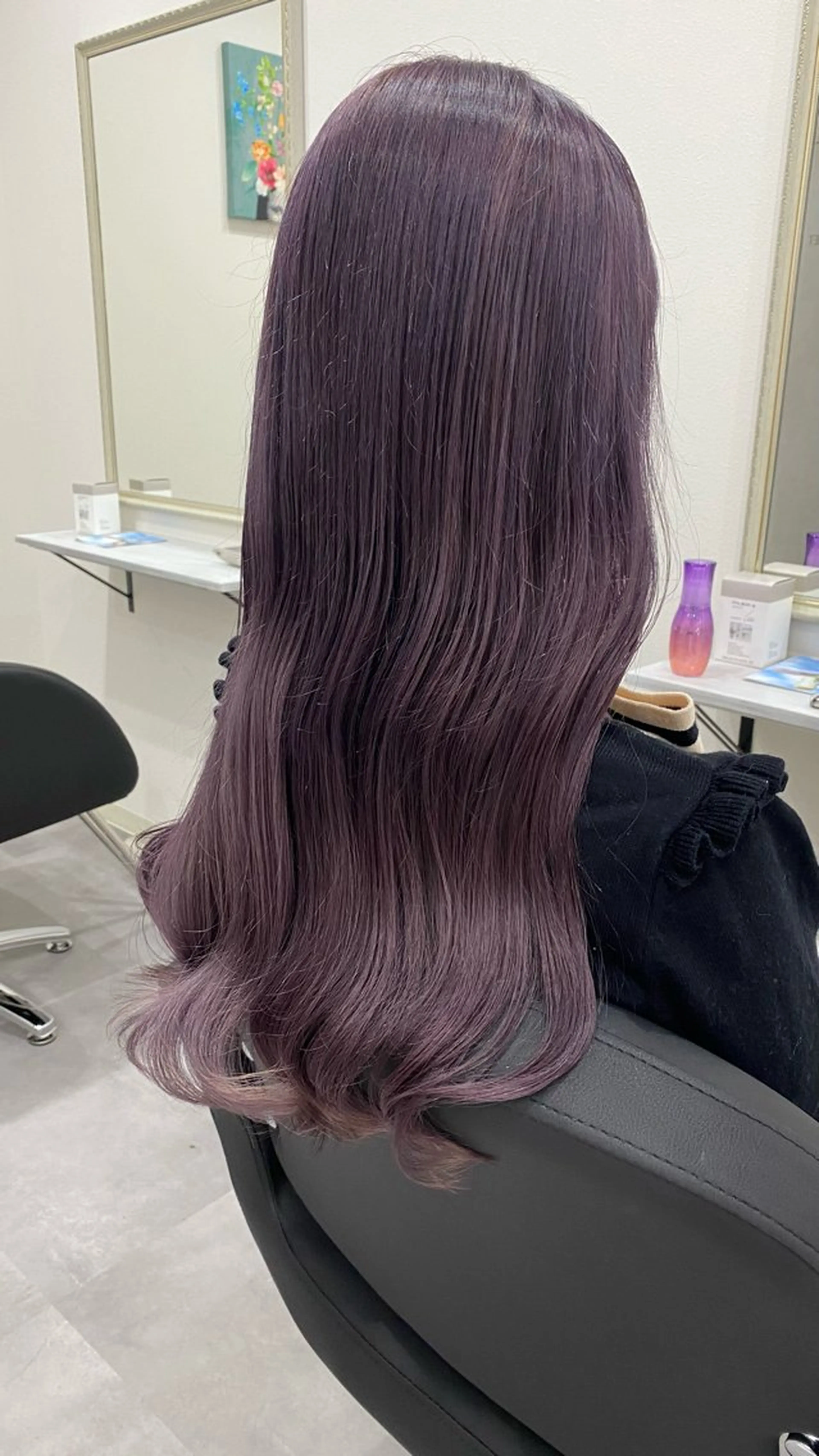 ロング カラー カット ヘアカラー トリートメント RURI韓国ボブ 🇰🇷タッセルボブのヘアスタイル