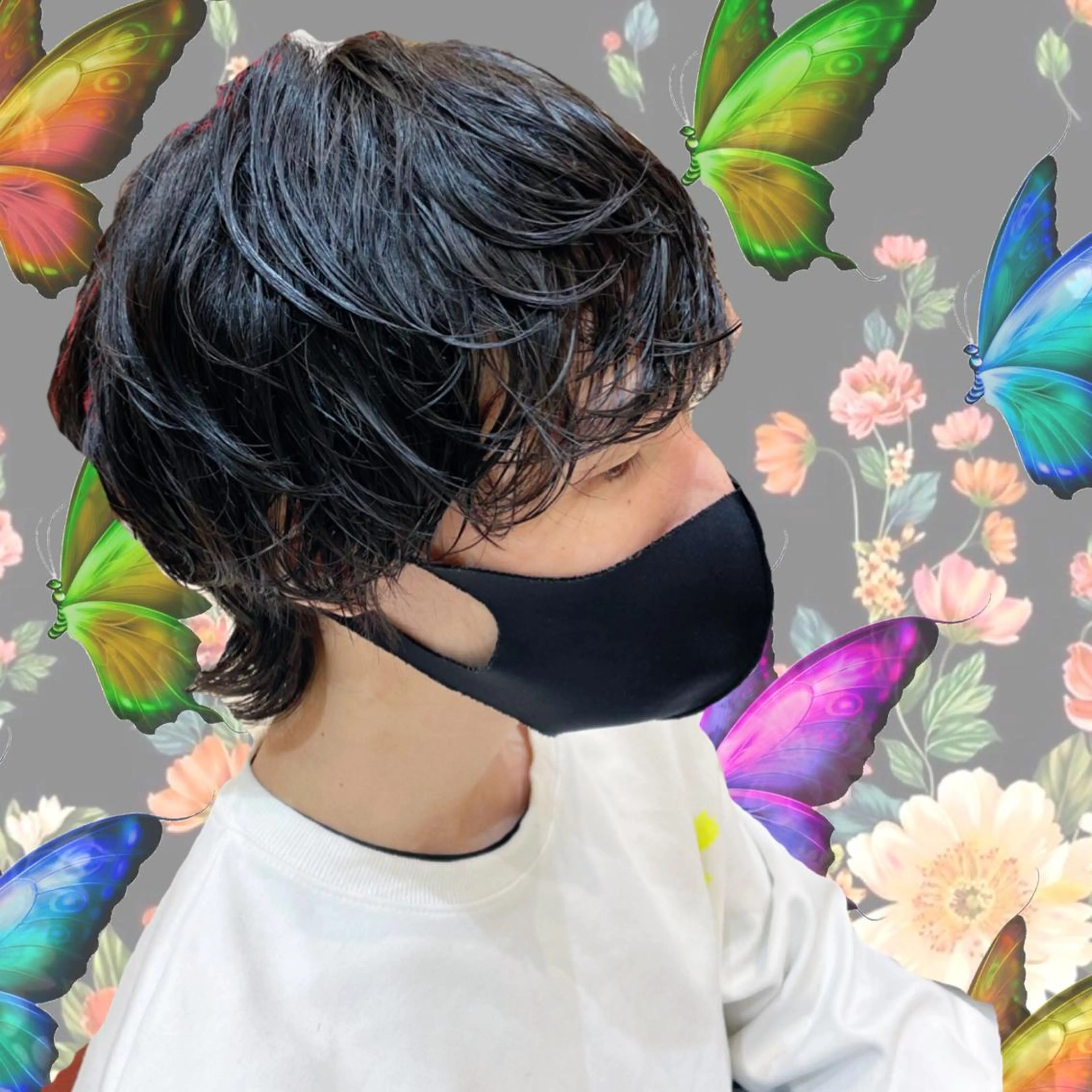 ショート パーマ メンズ メンズパーマ メンズウルフカット ウルフカット 🌺ウルフカット職人 新垣渚🐺のヘアスタイル