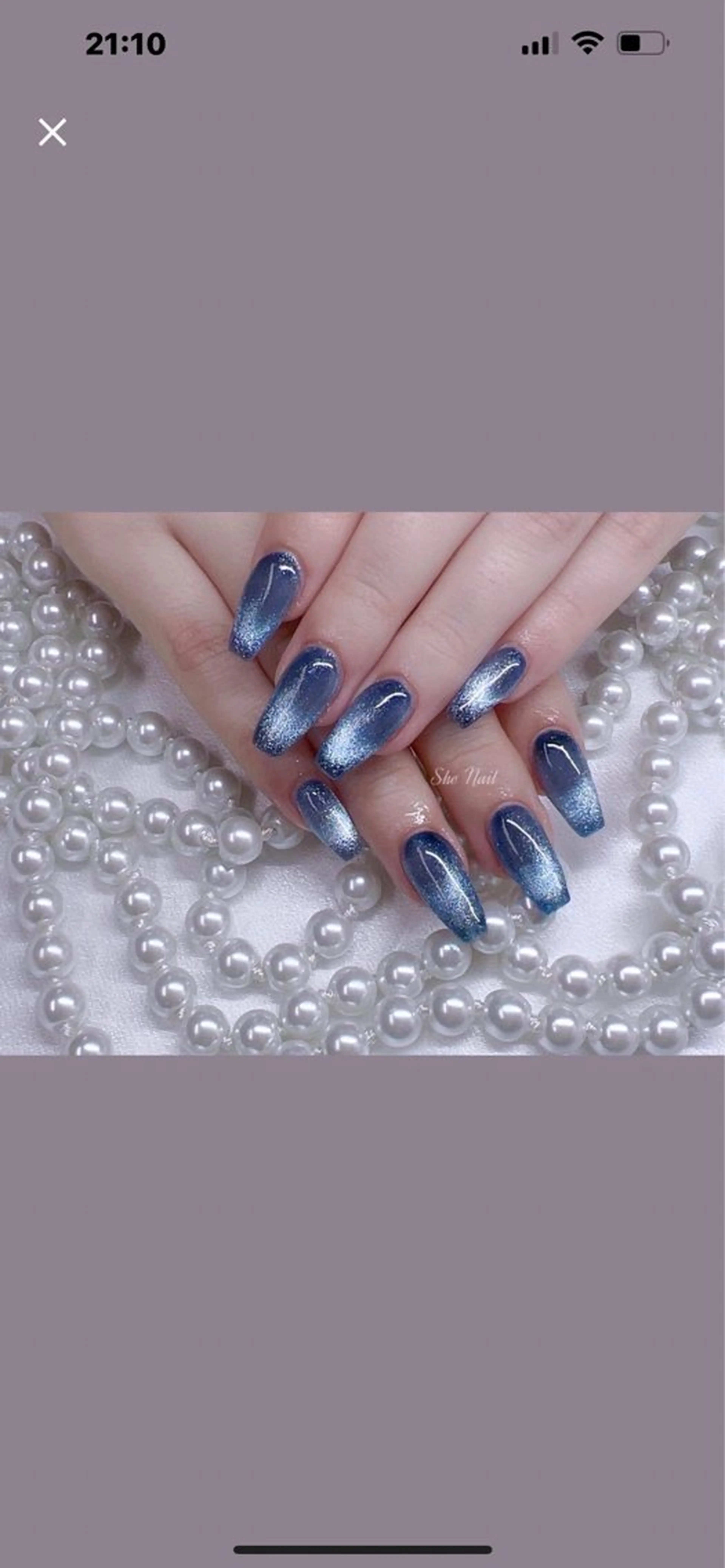 ネイル 長さ出し マグネットネイル ワンカラーネイル ネイルチップ She_nail所属・ELSA_ Bellaのネイルデザイン