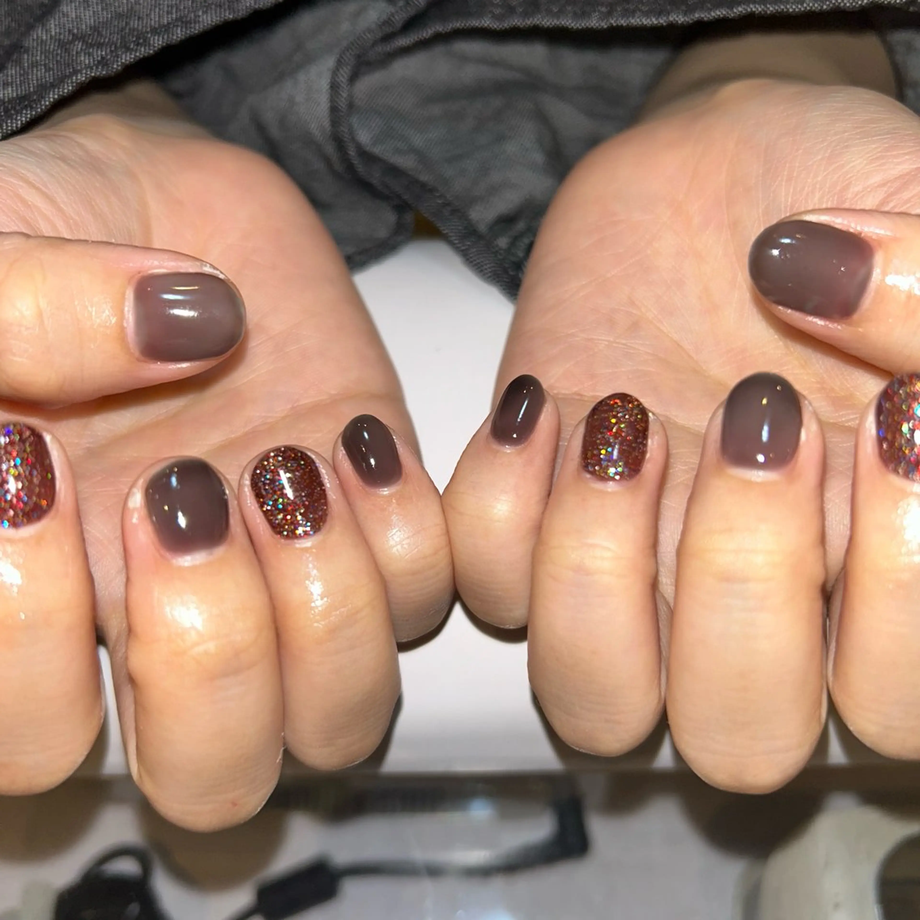 ネイル フラッシュネイル ラメ(グリッター) ハンドネイル ハンドケア Amys nail ハナのネイルデザイン